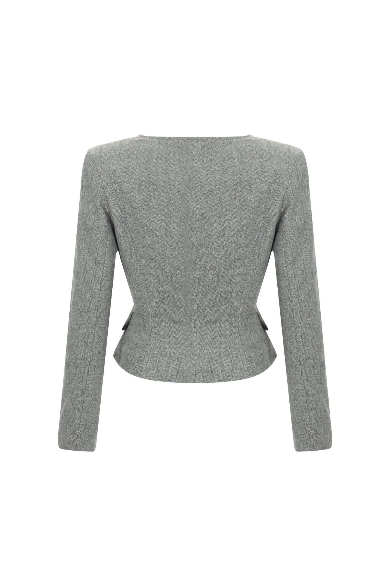 NEVER OFFEND L ANGEL Detachable Trim V-Neck Blazer