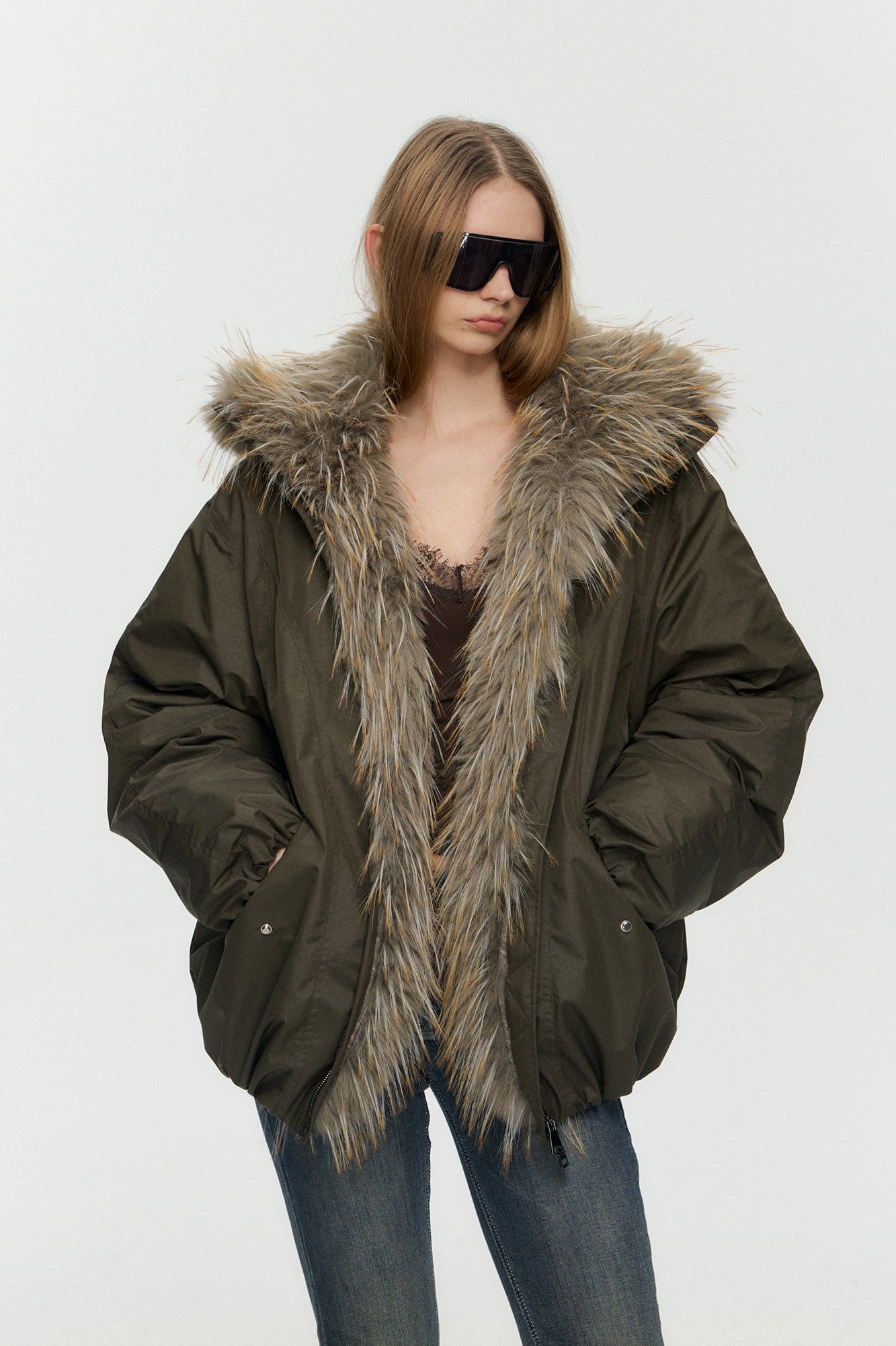 10AMSOTIIIIIIRED Water-Repellent Duck Down Puffer Jacket