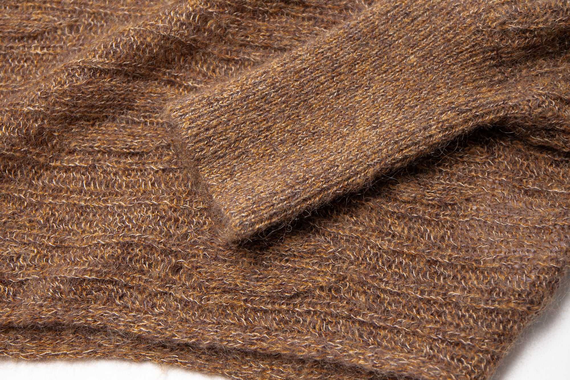 LEONSENSE Sheer One-Shoulder Slouchy Sweater