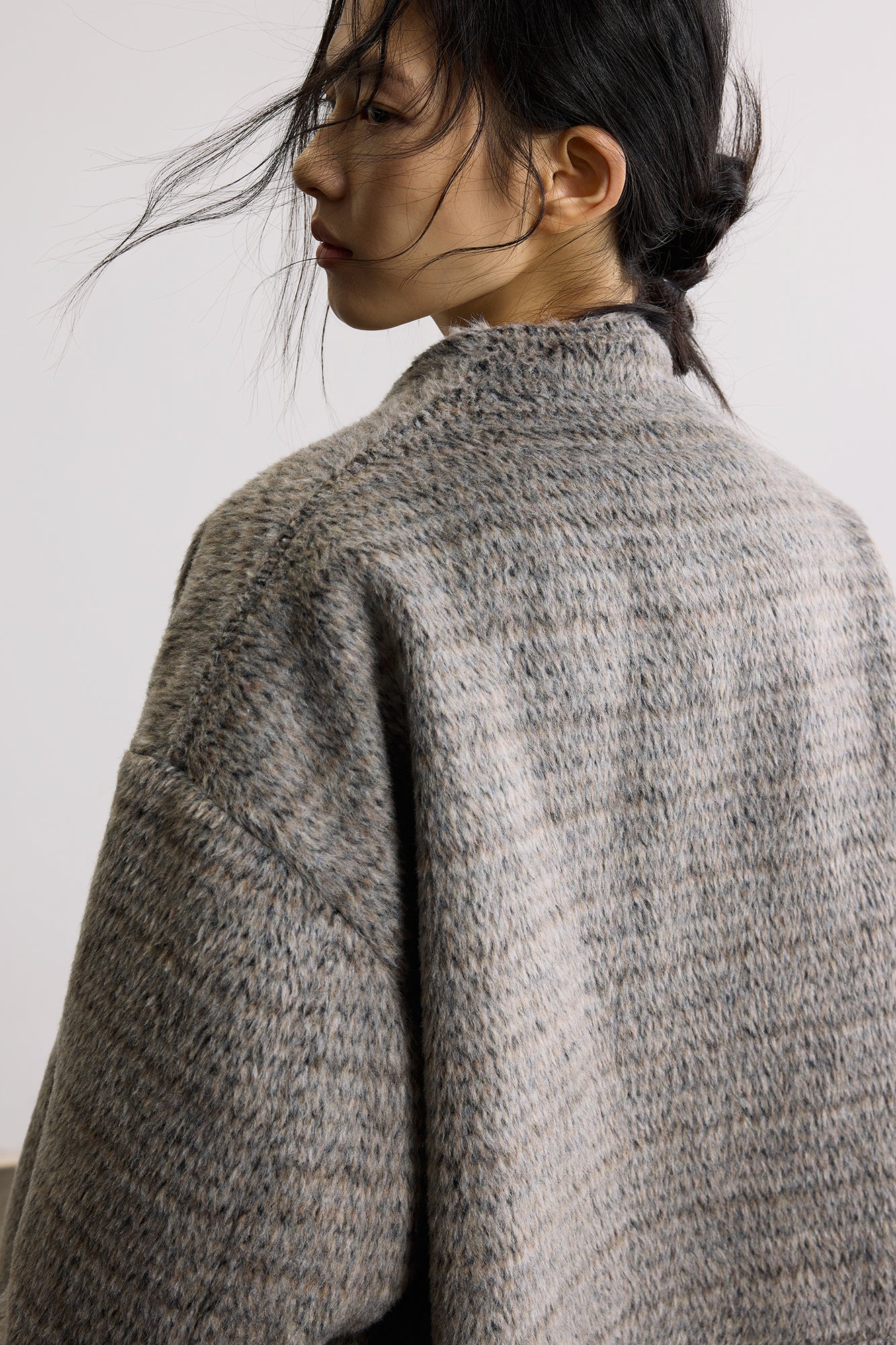 SAME FLOW Reversible Wool-Blend Fleece Jacket