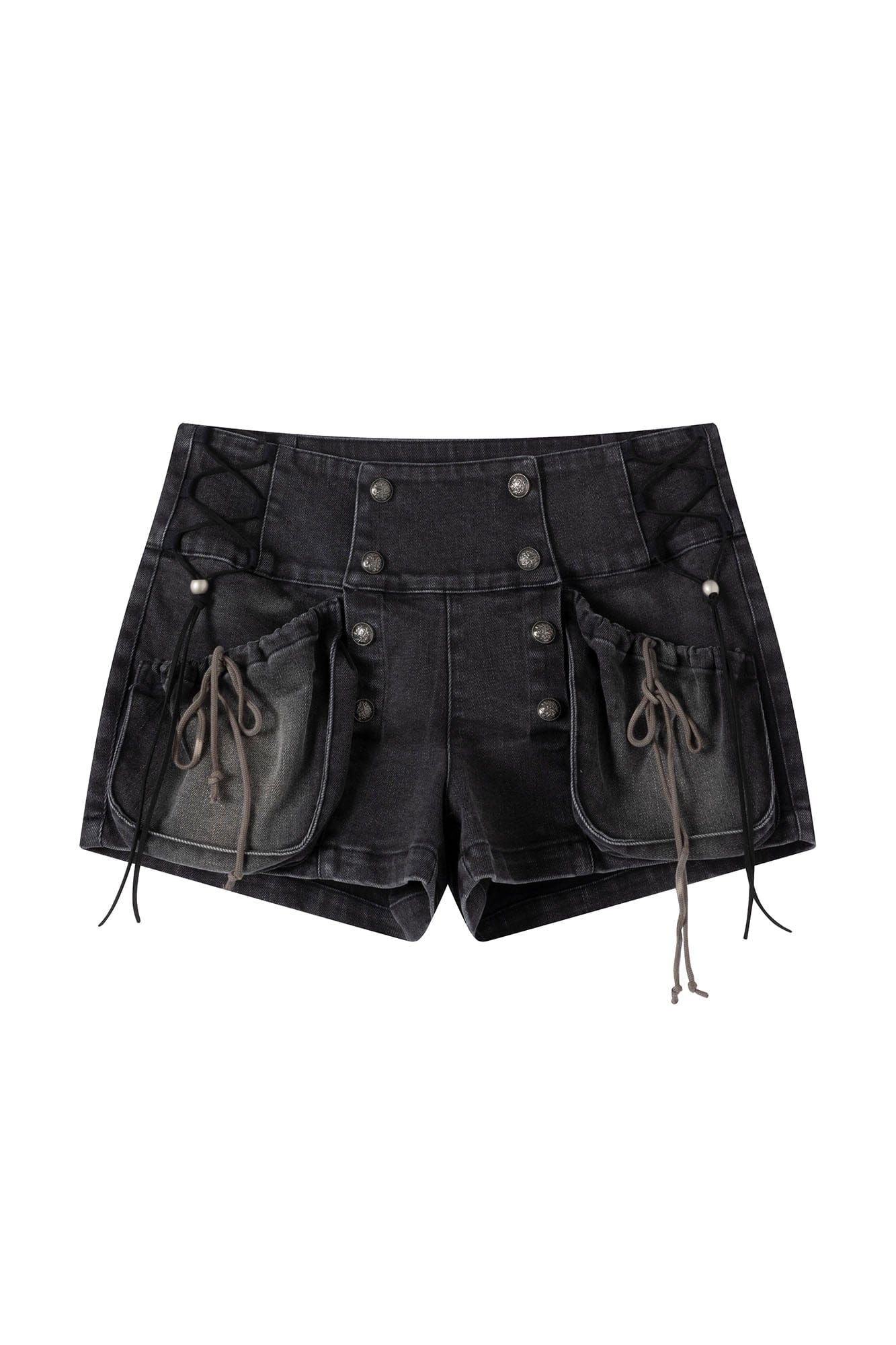 CESTNOUS Double Button Multi-Pocket Shorts