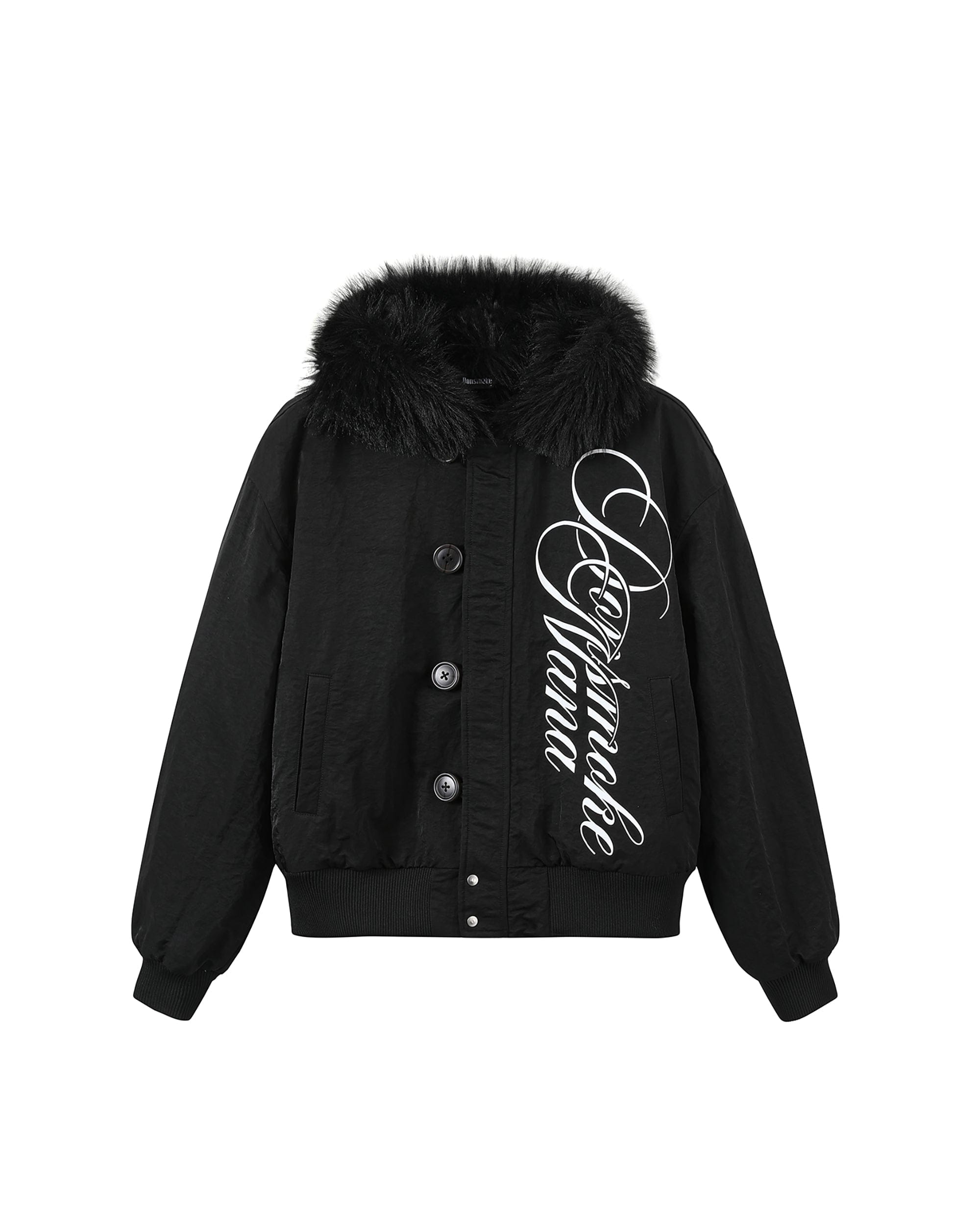 DONSMOKE × NANA Manga Graphic Fur Trim Bomber Jacket