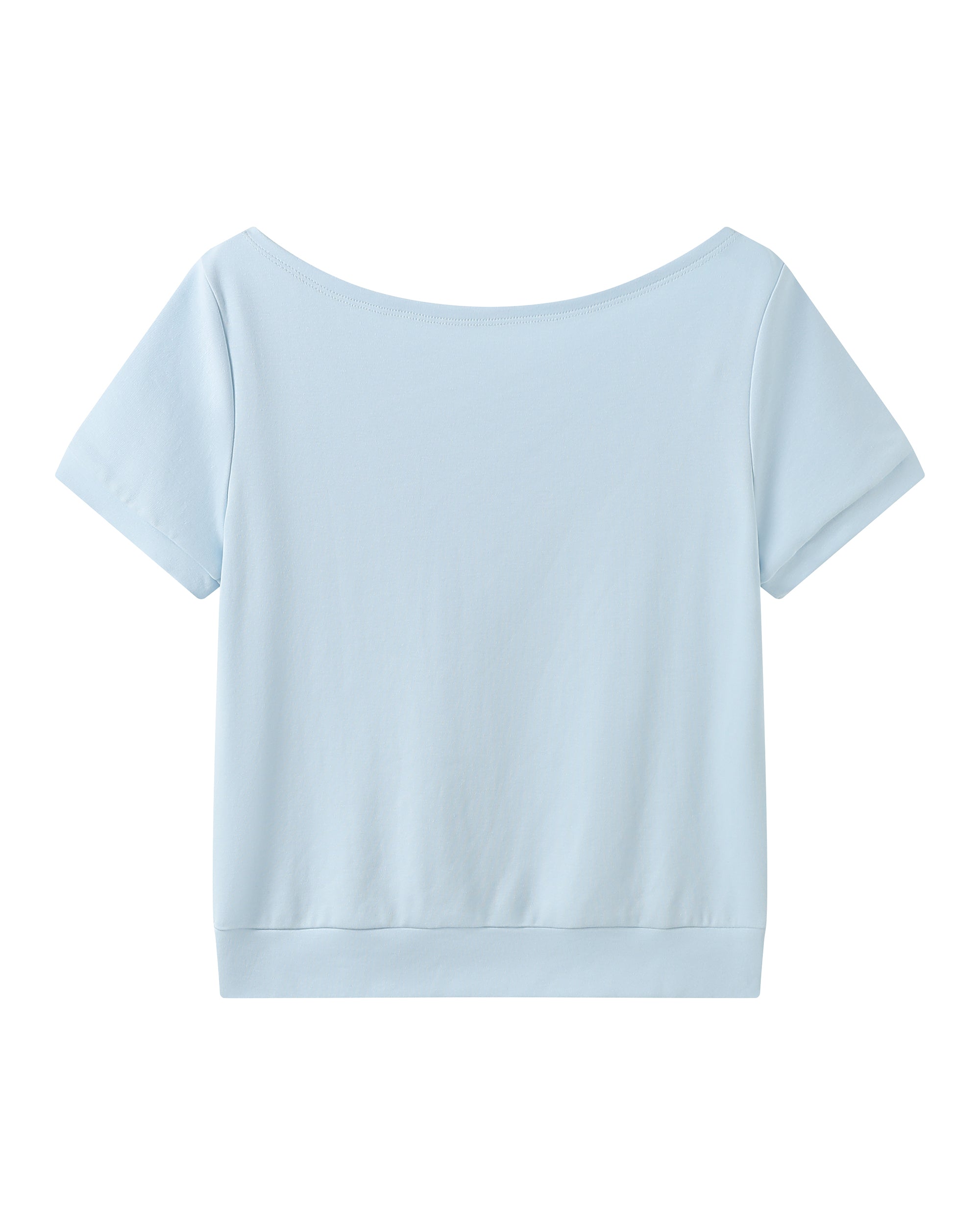 HAVE A MEAL × Congming Slouchy Graphics Off-Shoulder Loose T-Shirt