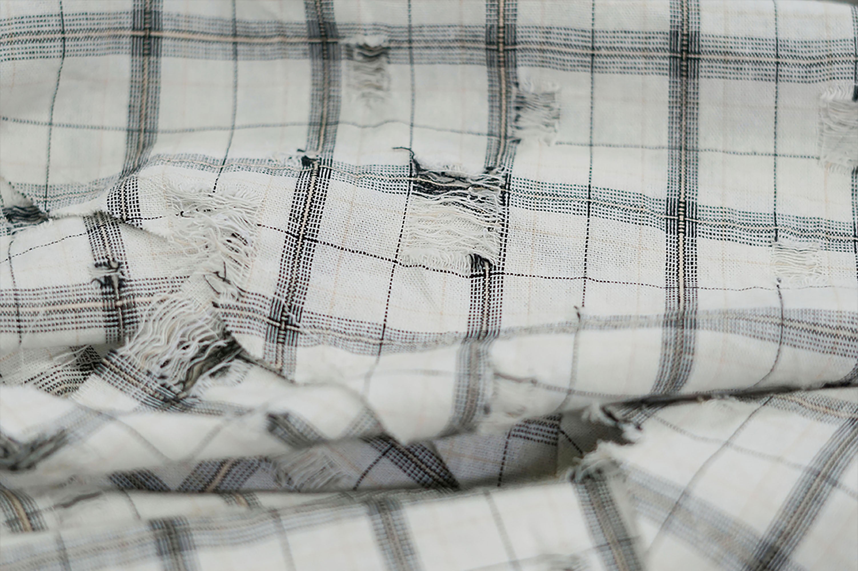 CESTNOUS Plaid Panel Graffiti Ruched Tube Dress