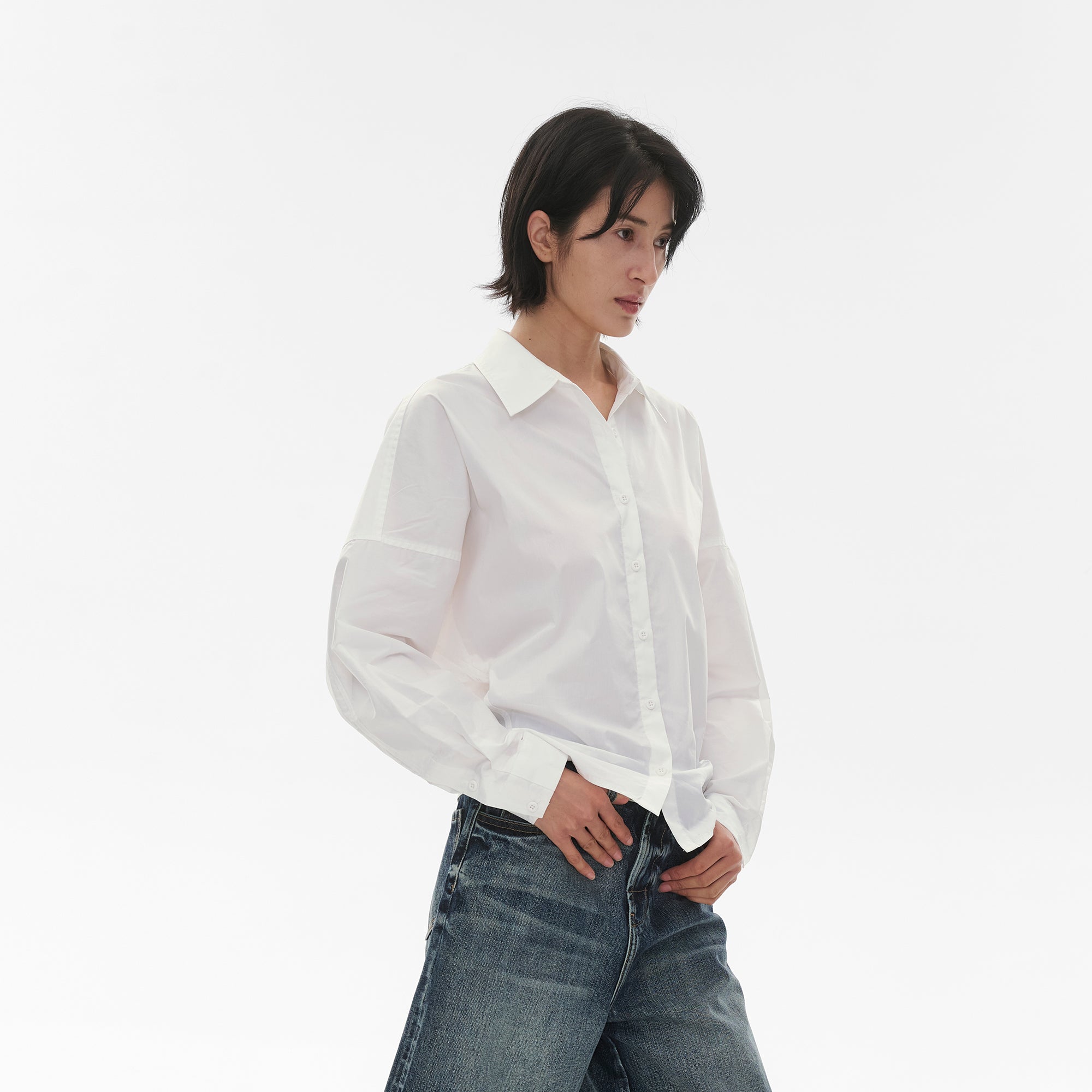 COMMAND N Lime Cinched Hem Relaxed Shirt
