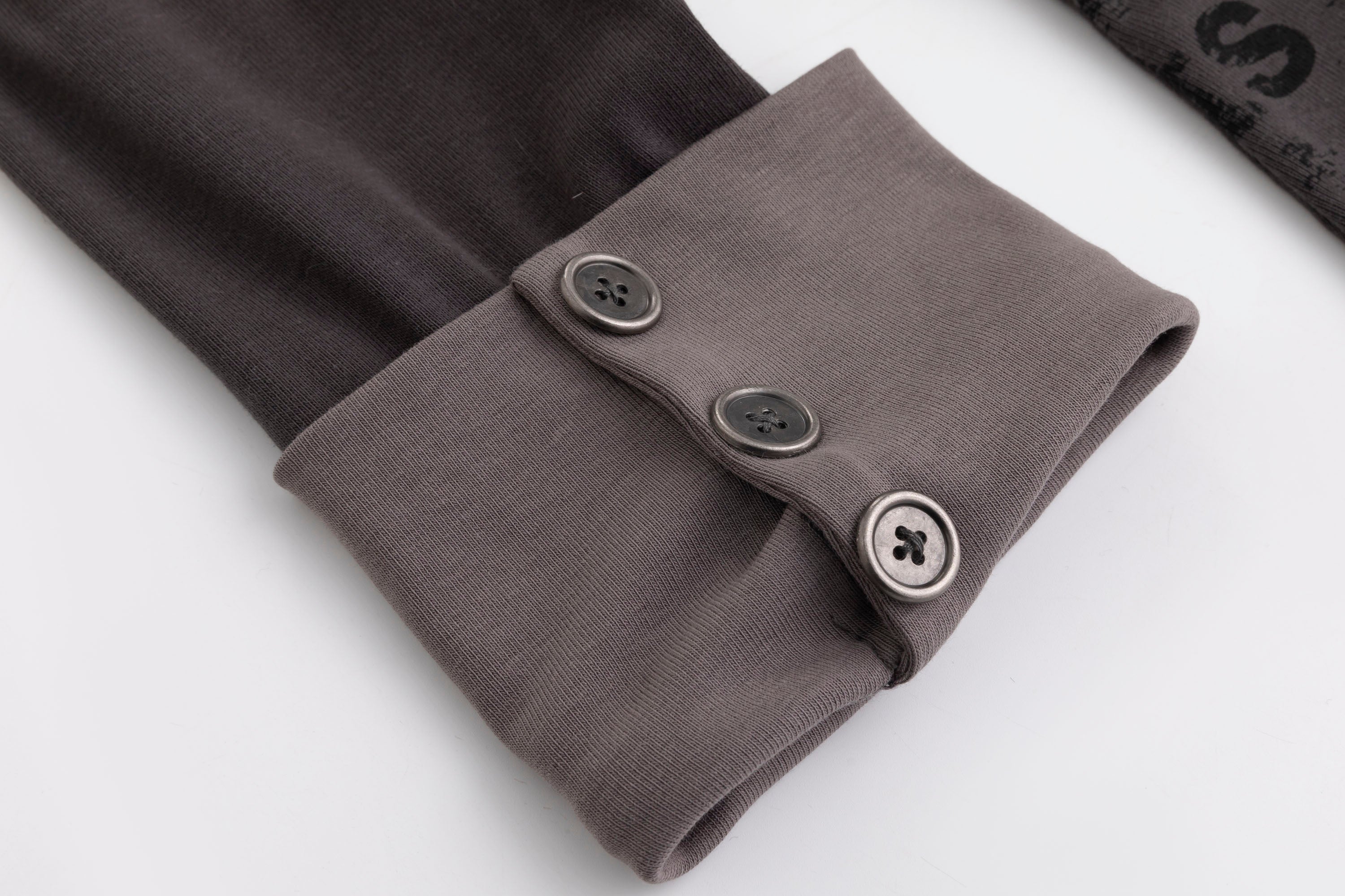 CESTNOUS Ribbed Cowl-Neck Long-Sleeve Tee
