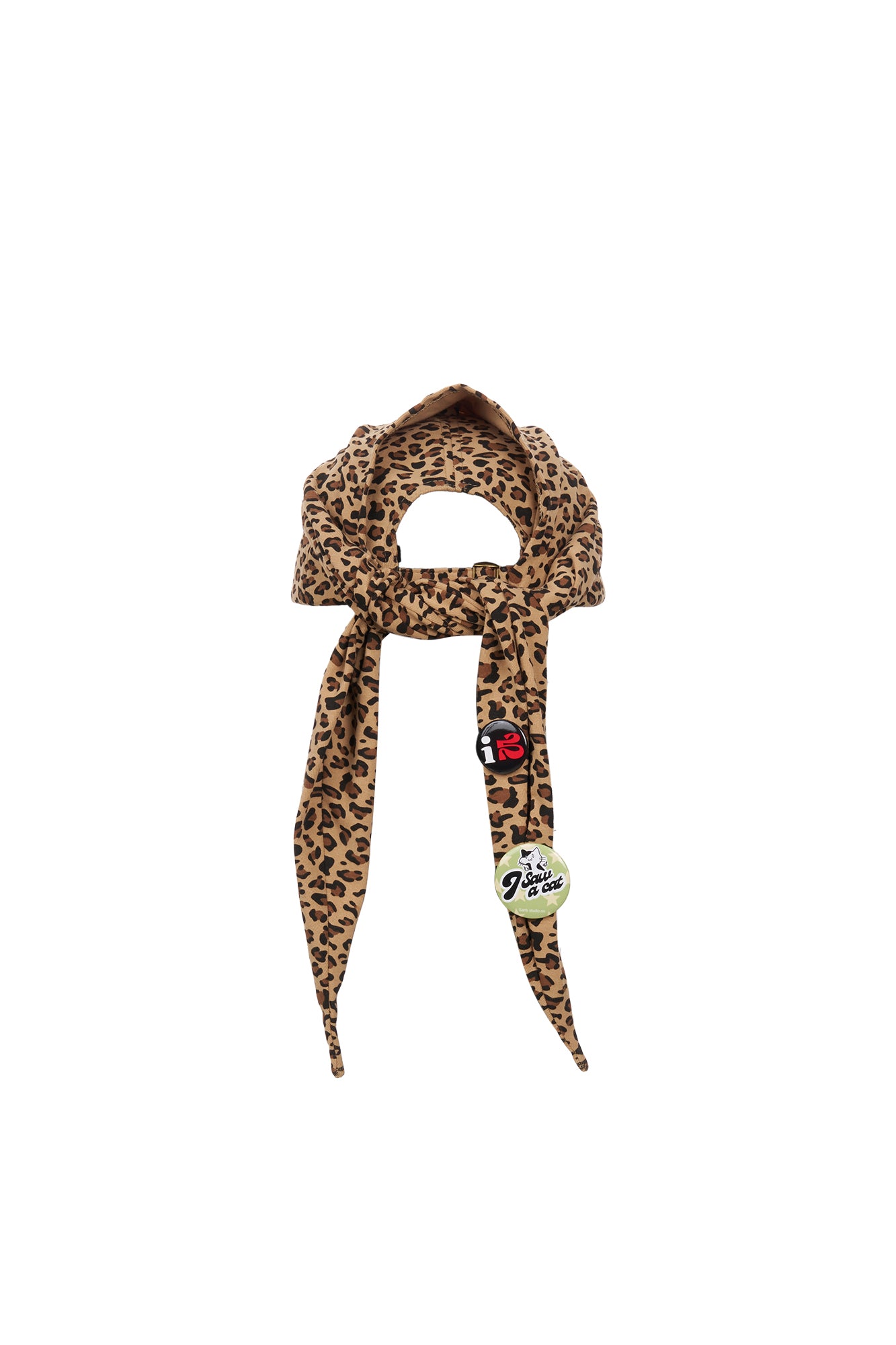 SANB Leopard Embroidered Paw Bandana Cap