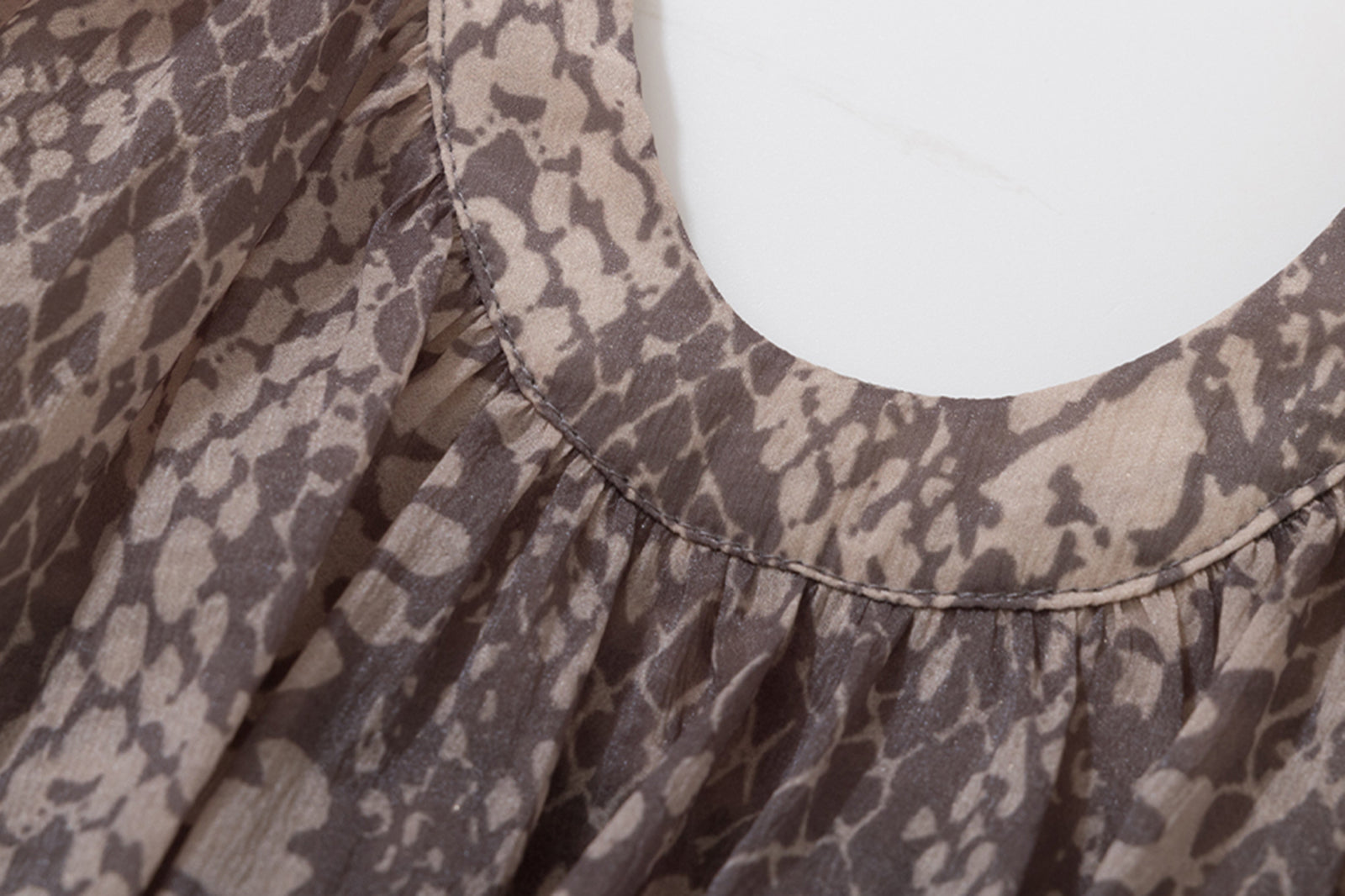 AE30 SAINT Snake Full-Print Halter Ruffle Top