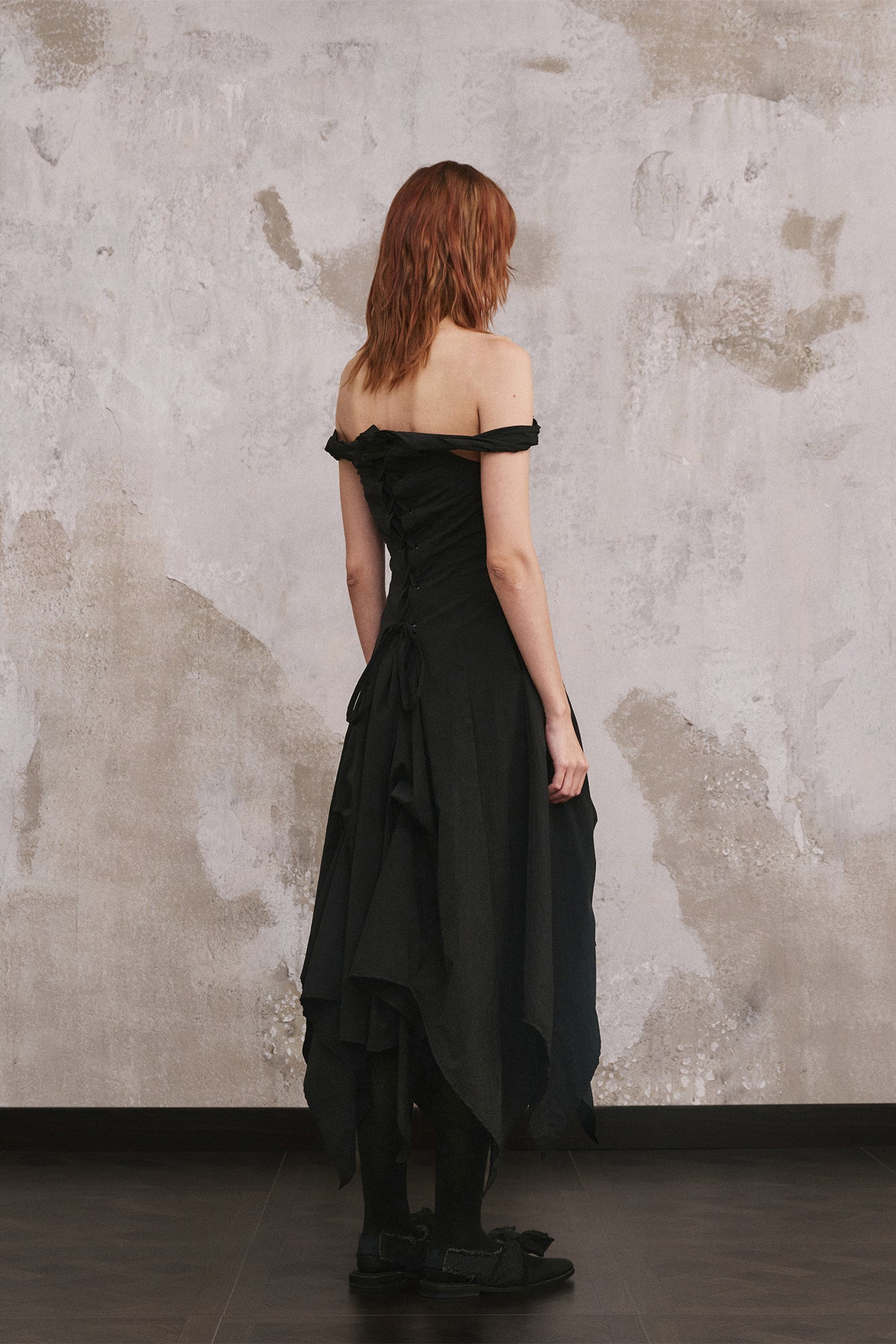 ILNya Nieternite Nifutur Twisted Strap Layered Corset Maxi Dress