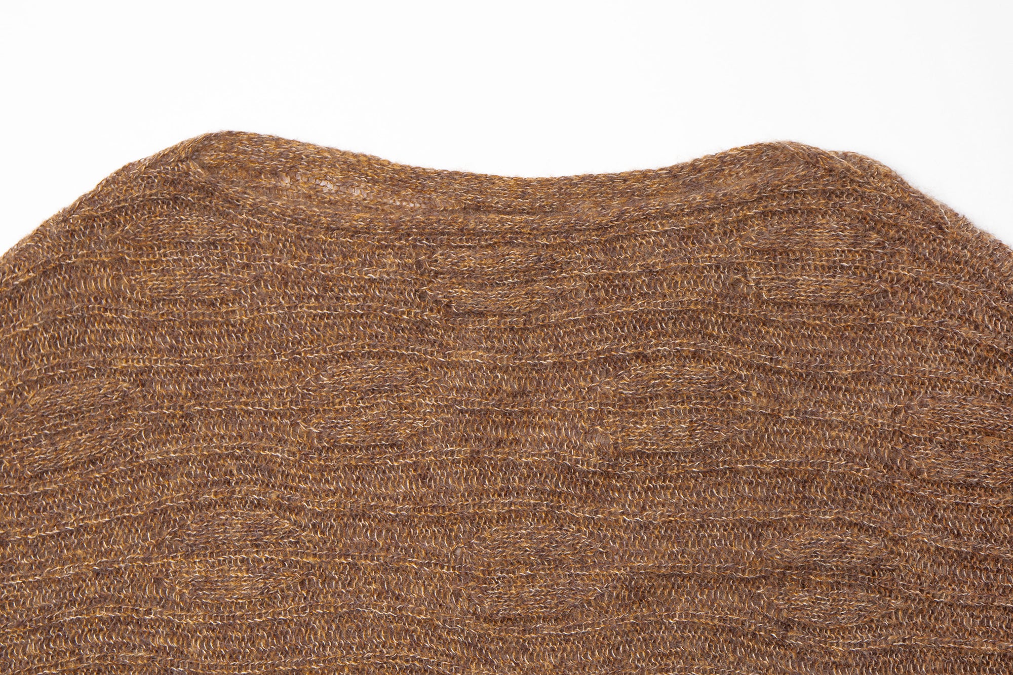 LEONSENSE Sheer One-Shoulder Slouchy Sweater