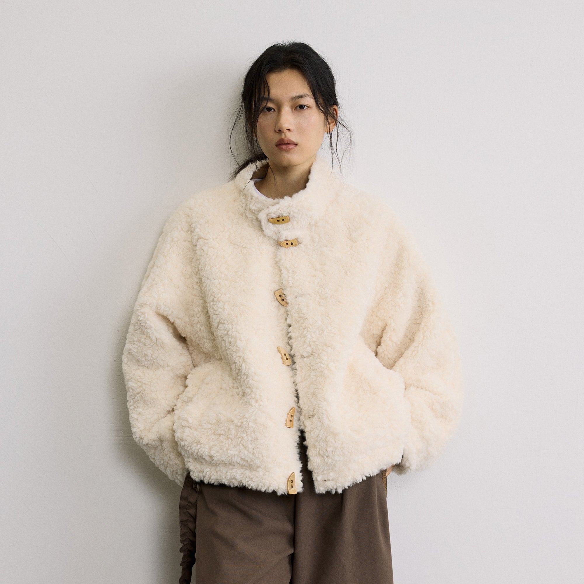 SAME FLOW Reversible Embroidered Fleece-Lined Jacket