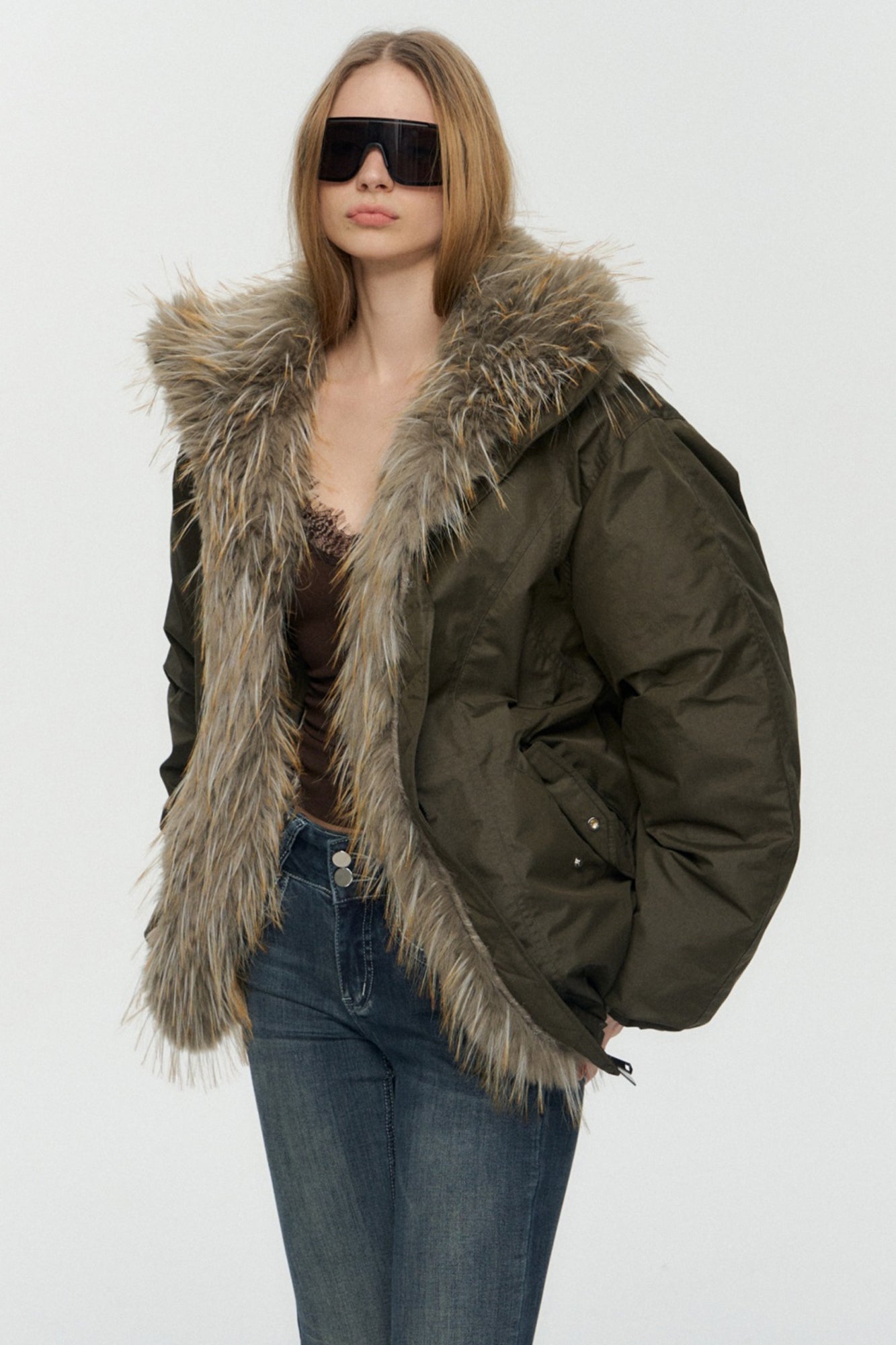 10AMSOTIIIIIIRED Water-Repellent Duck Down Puffer Jacket