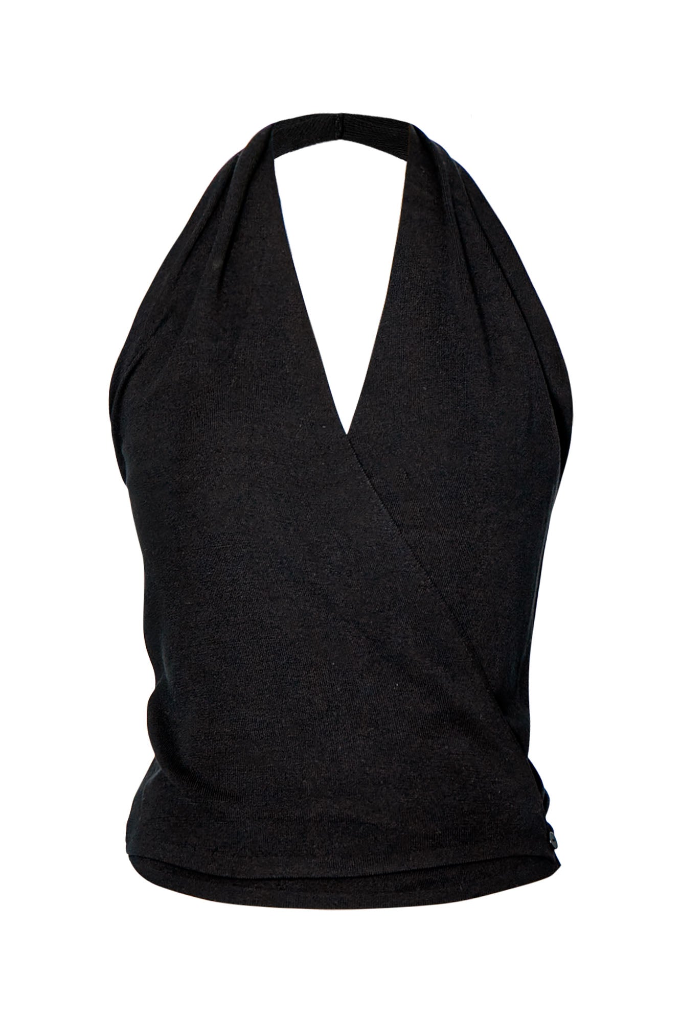 LEONSENSE Backless Draped Halter Top