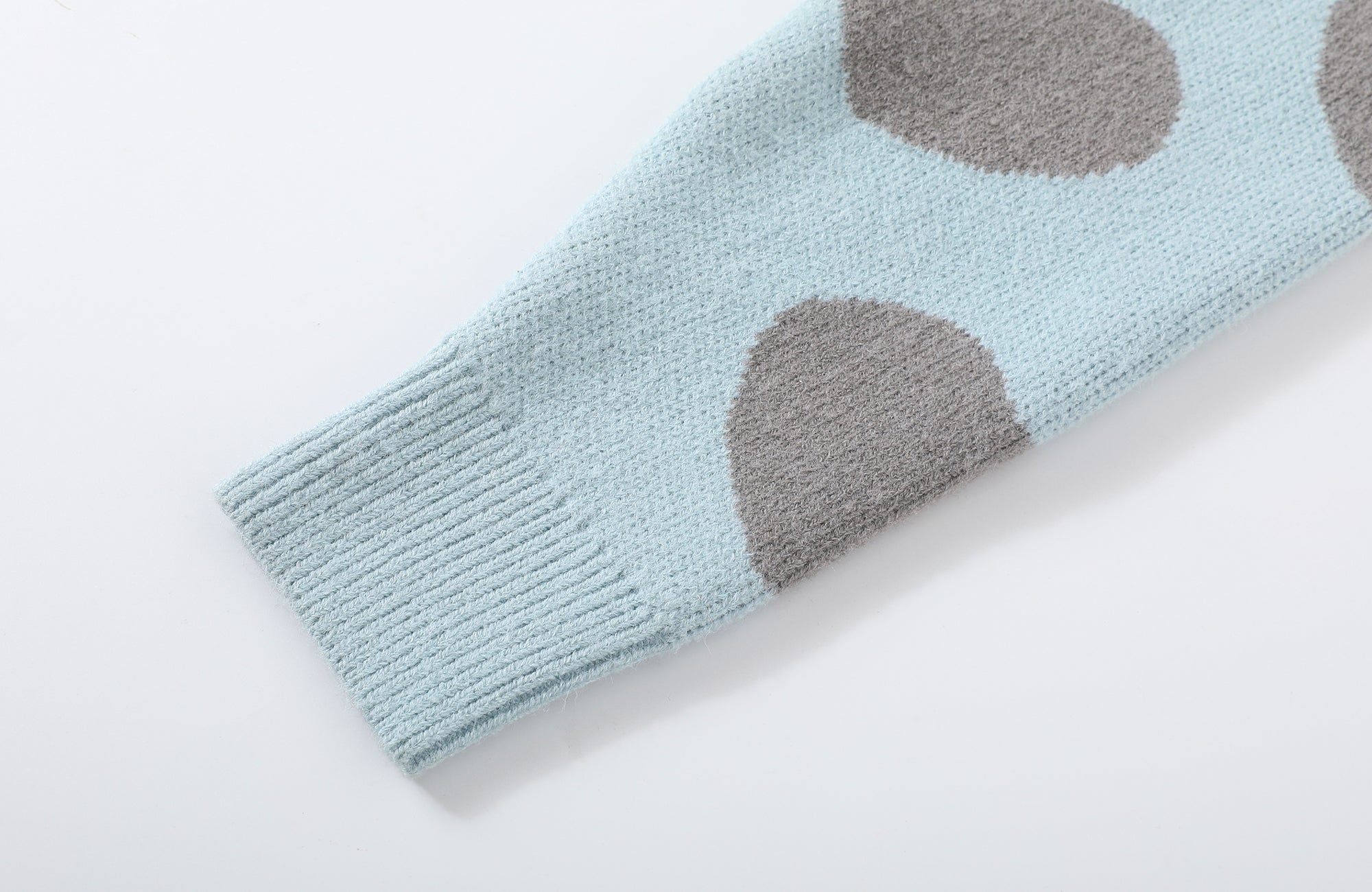 DONSMOKE Heart Full-Print Knit Zip-Up Hoodie