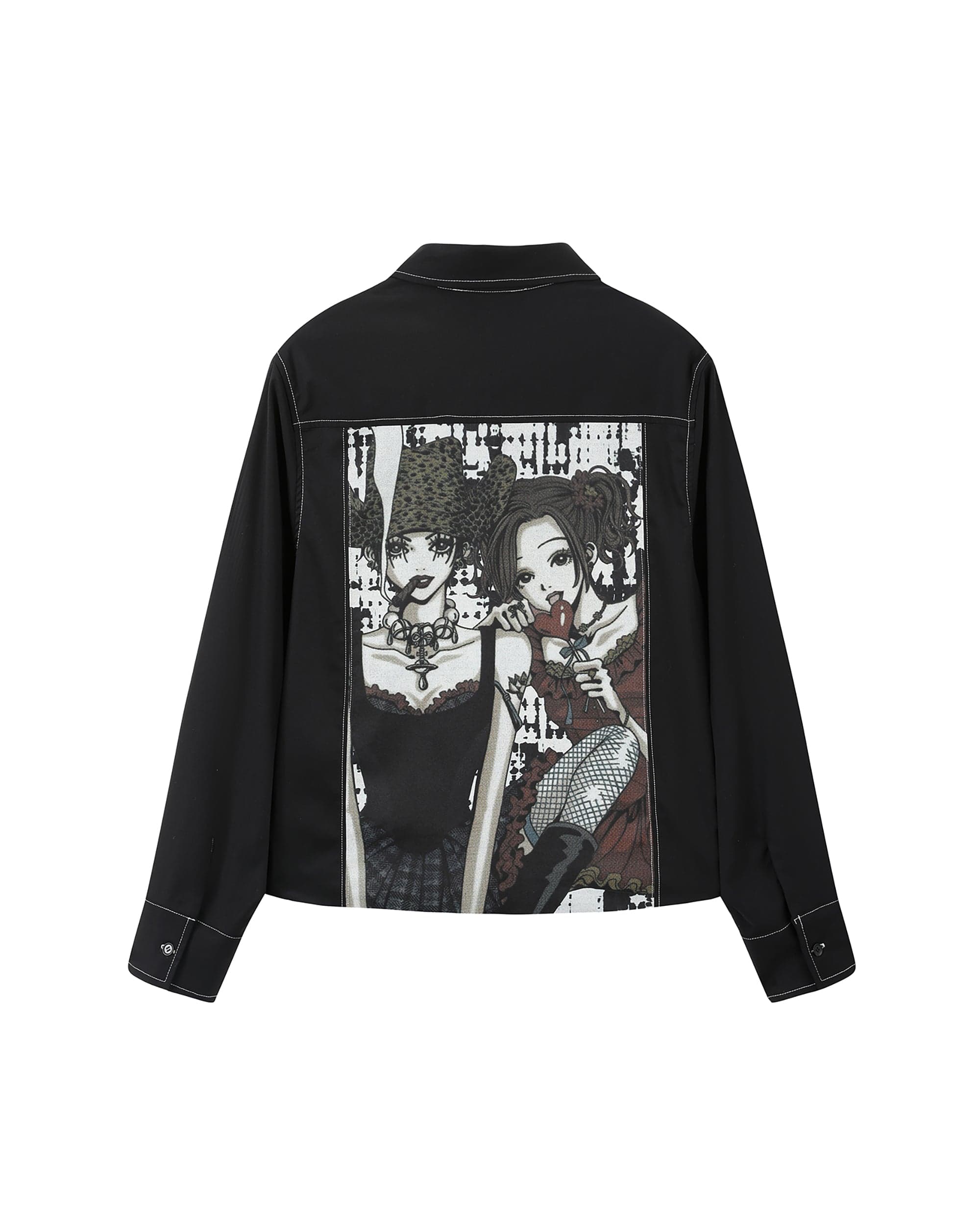 DONSMOKE × NANA Contrast-Stitch Graphic Paneled Shirt