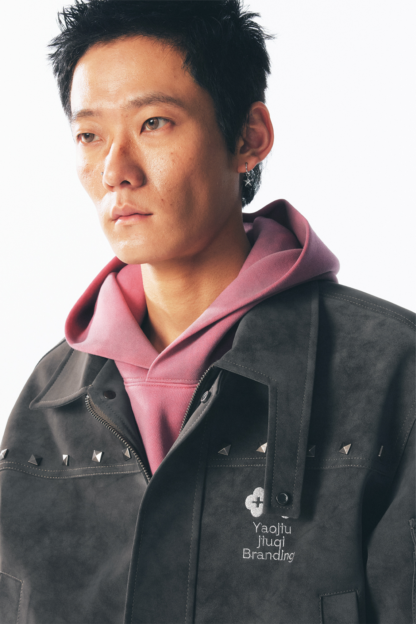 1997 POSTOFFICE Star Patch Studded Cropped Jacket