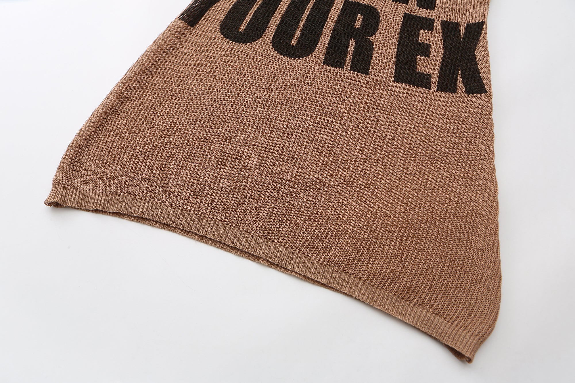 NEVER OFFEND L ANGEL Slogan Full-Print Mesh Halter Dress