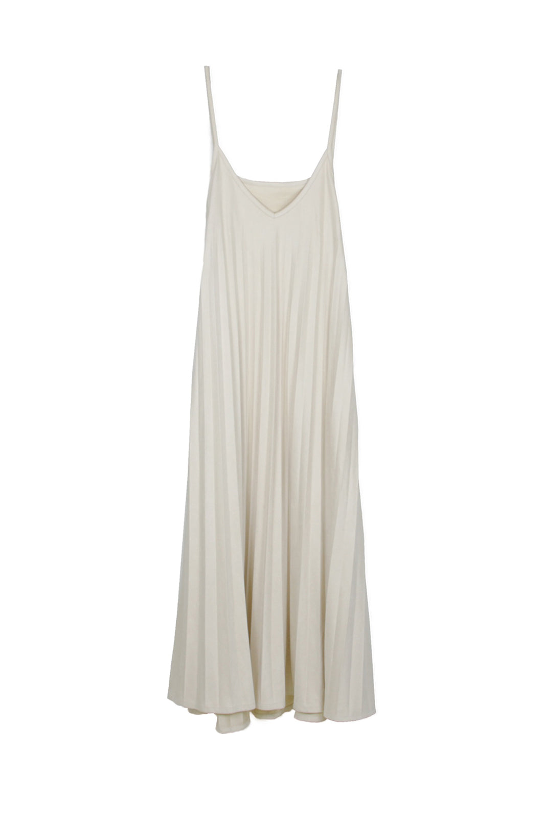 CAIRA Pleated Suede Cami Midi Dress