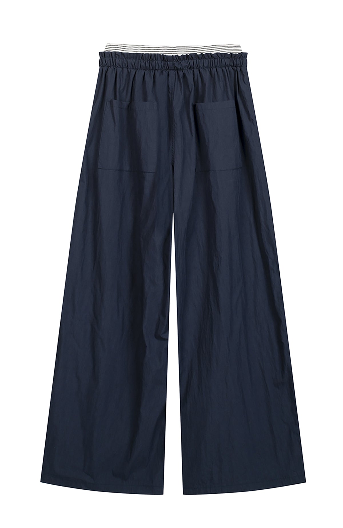 COSTUSTOOT Striped Spliced Wide-Leg Parachute Pants