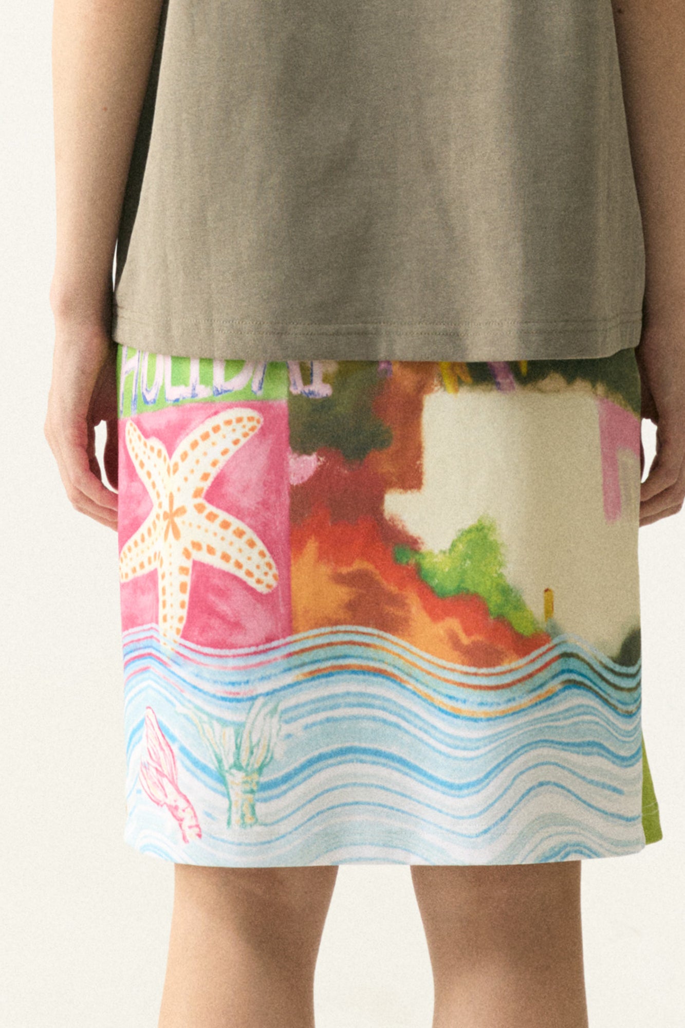 WII WIL Full-Print Tropical Collage Skirt