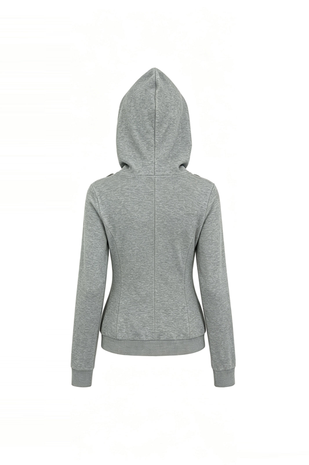 FAYCHUI Wrap-Front Button Hoodie