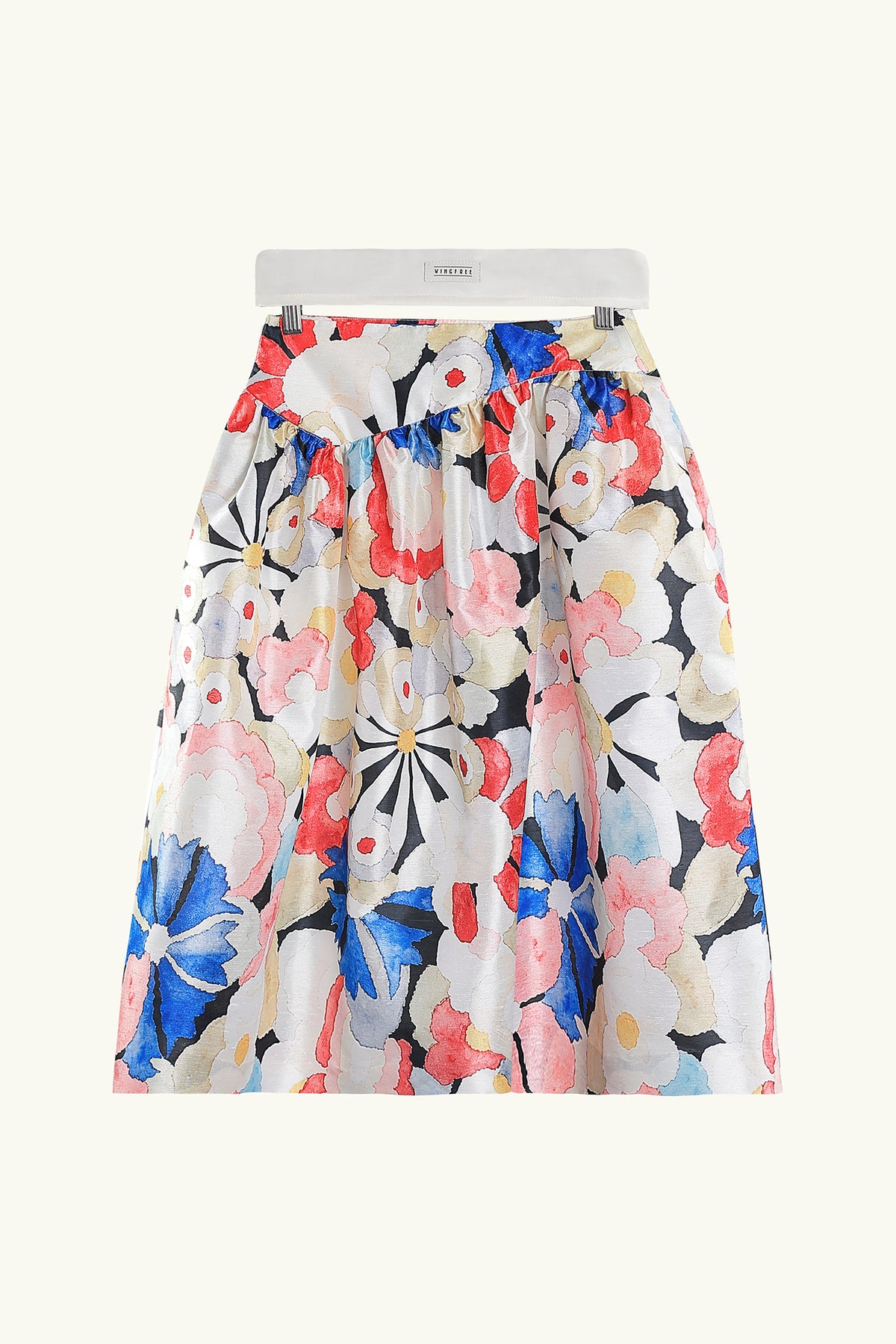 WINGFREE Full-Print Floral Midi Skirt