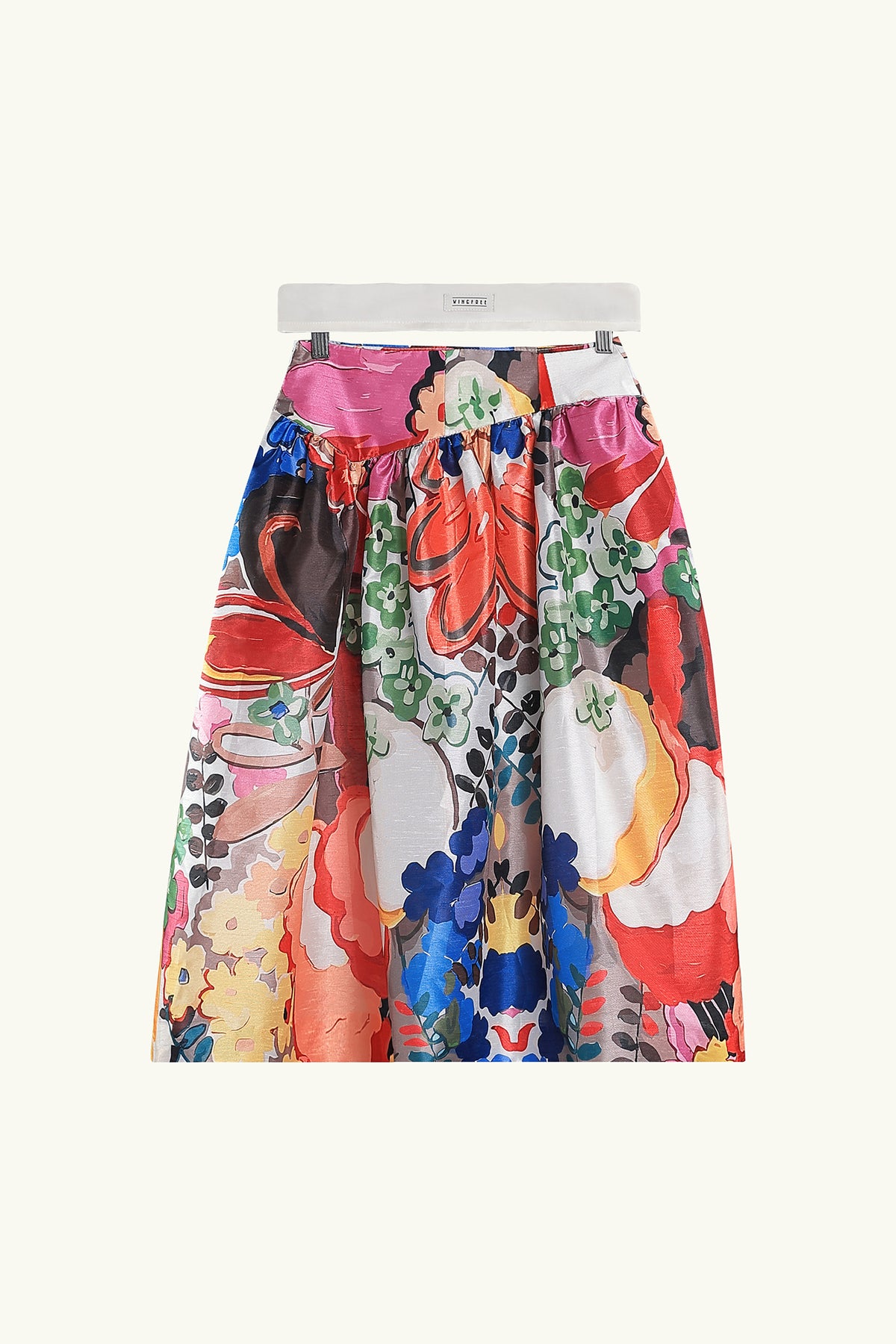 WINGFREE Full-Print Floral Midi Skirt