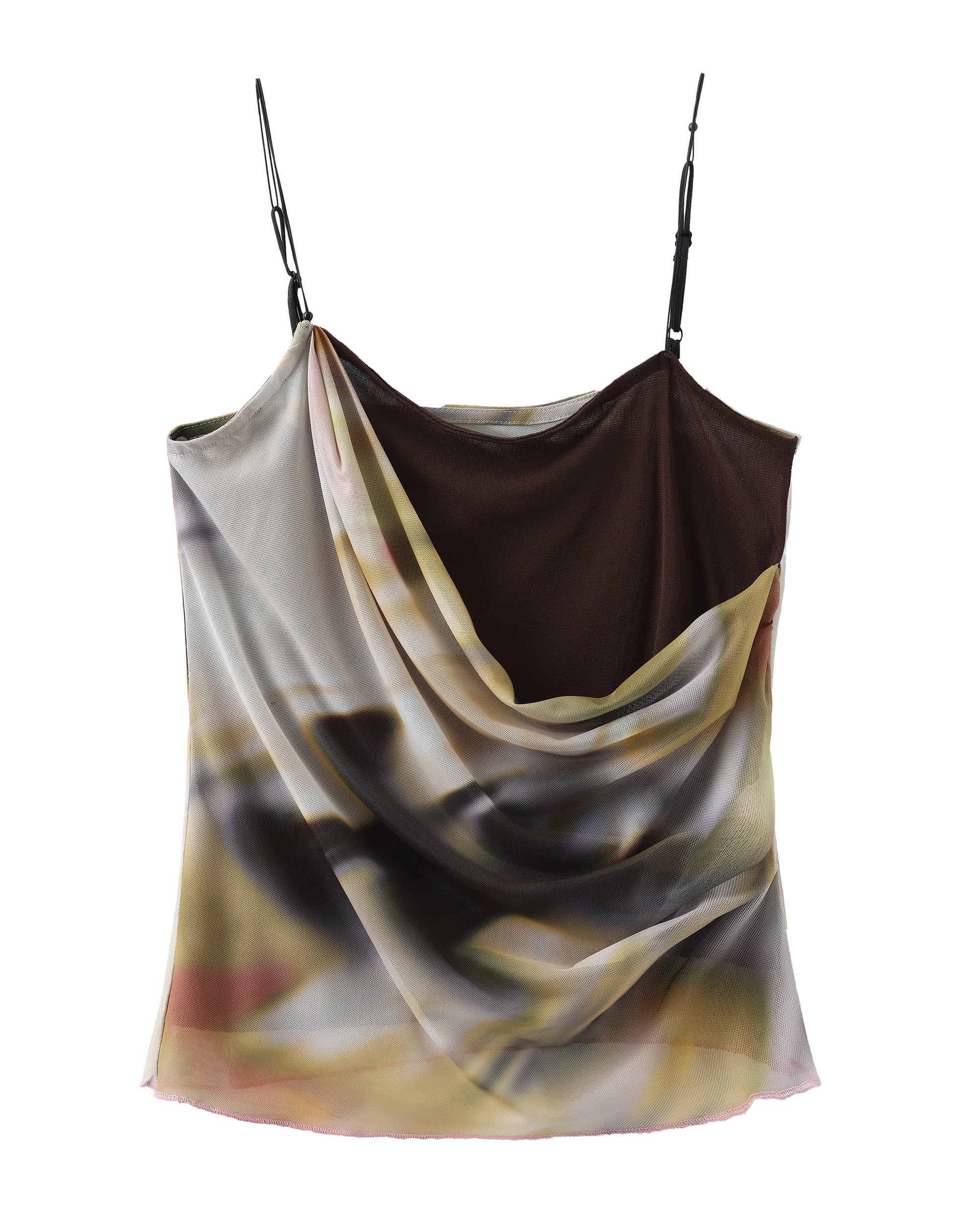 JIUWU PARK Blurred Print Double-Layer Cami Top