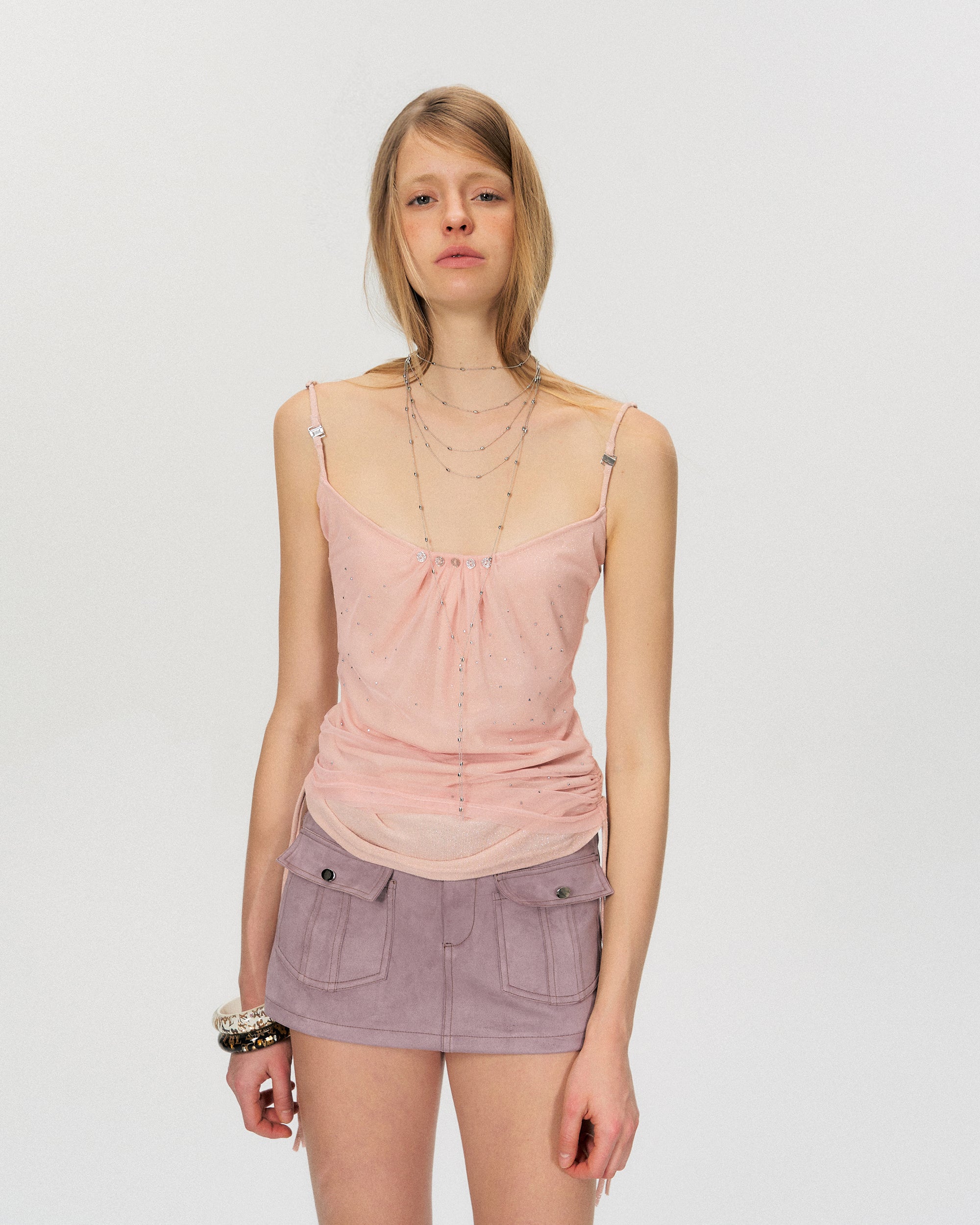 THE NEVERMORE Utility Flap-Pocket Chammy Mini Skirt