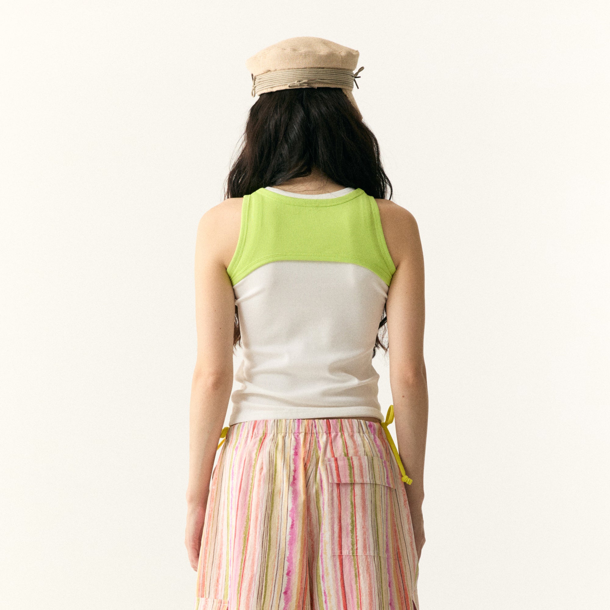 WII WIL Necklace Motif Rib Tank Top