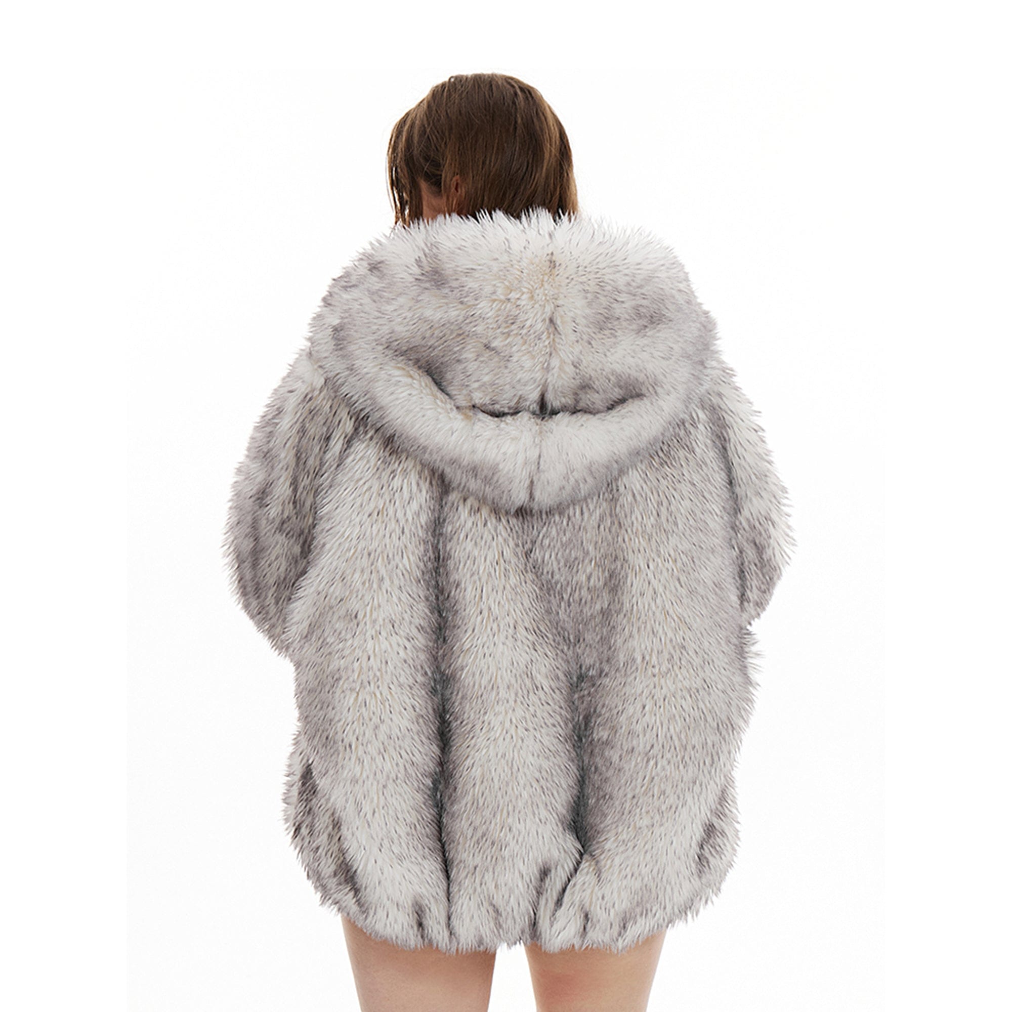 AE30 SAINT Reversible Suede Faux Fur Lining Coat