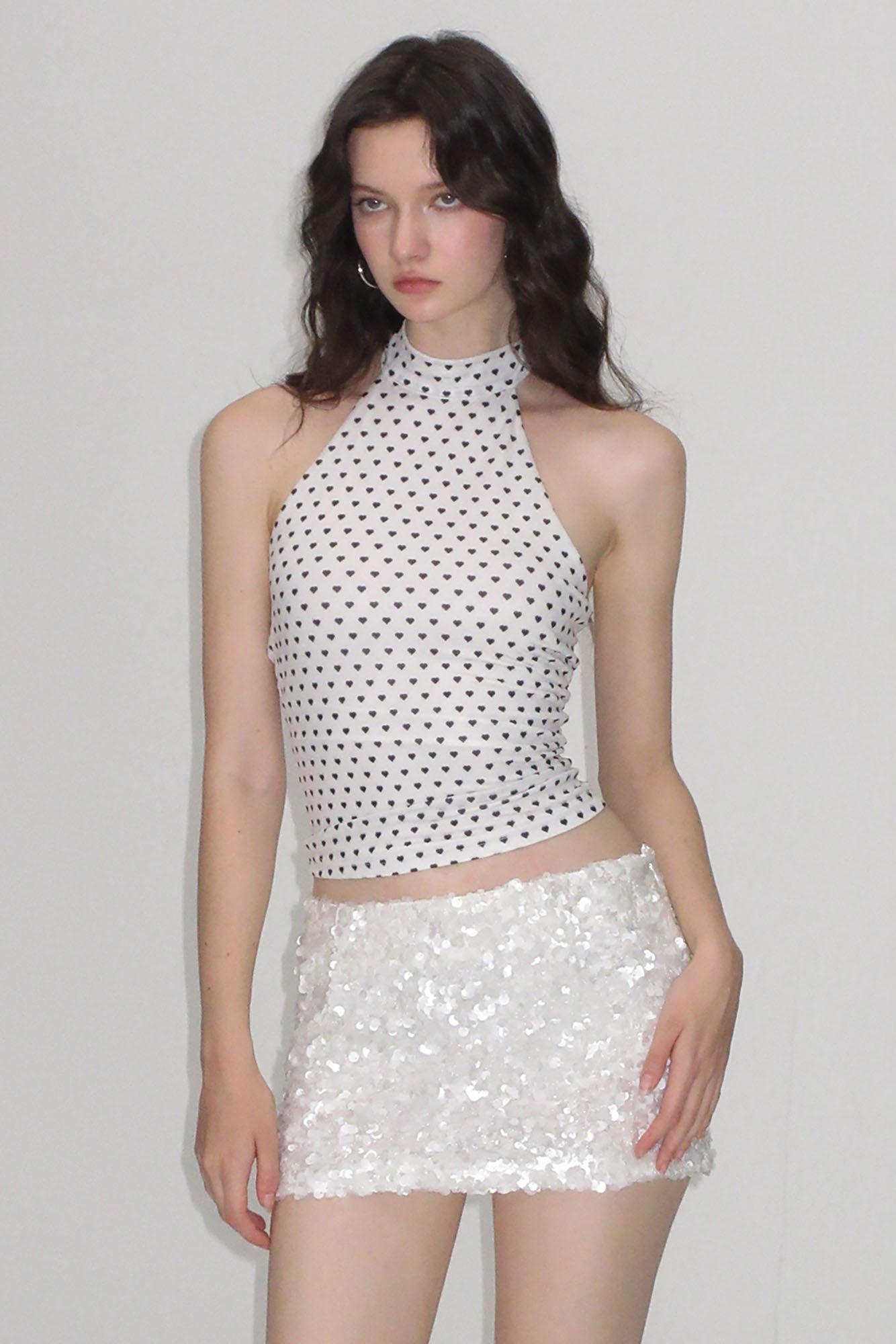 AE30 SAINT Sequin Bodycon Mini Skirt