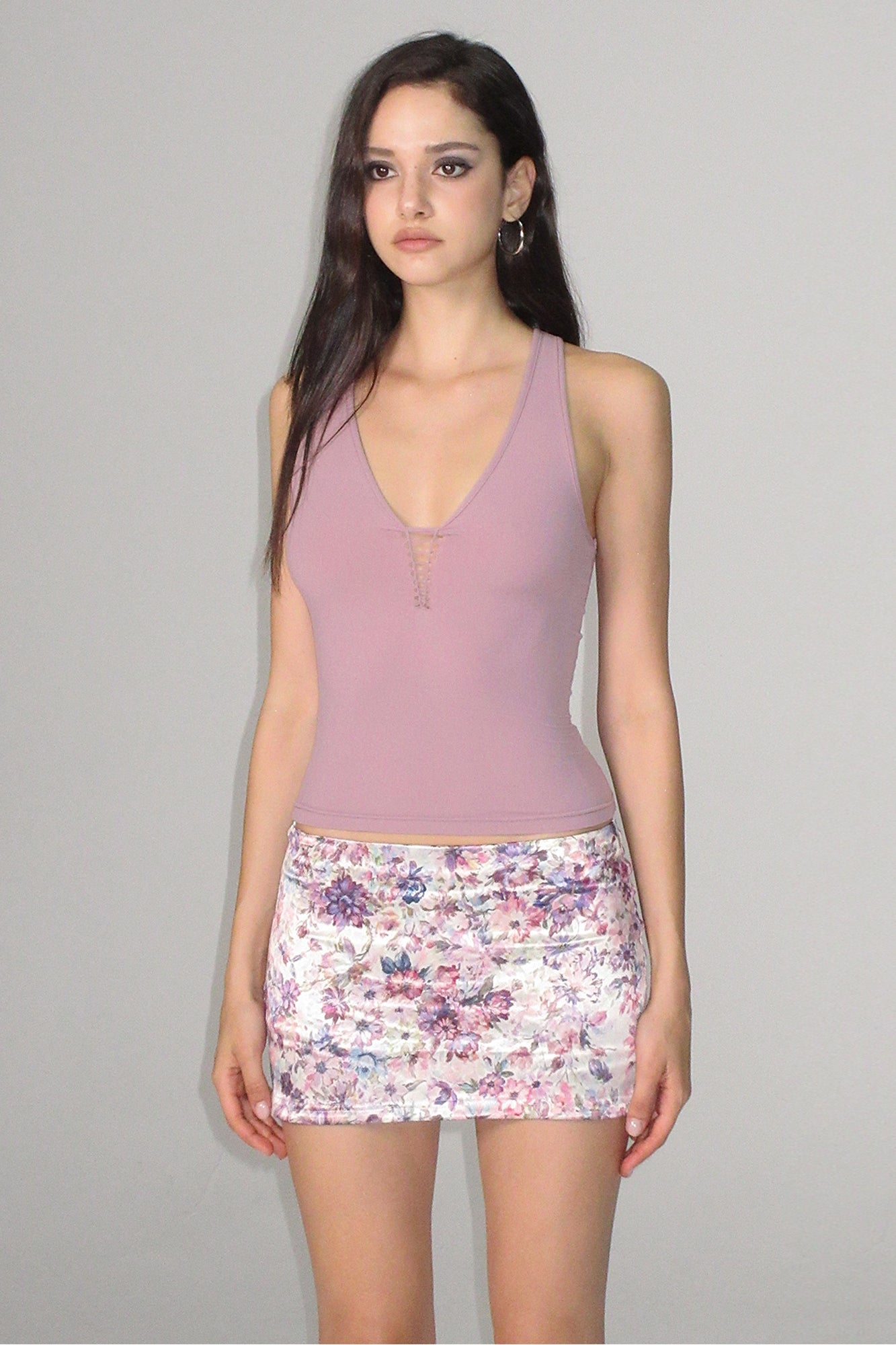 AE30 SAINT Satin Bodycon Mini Skort