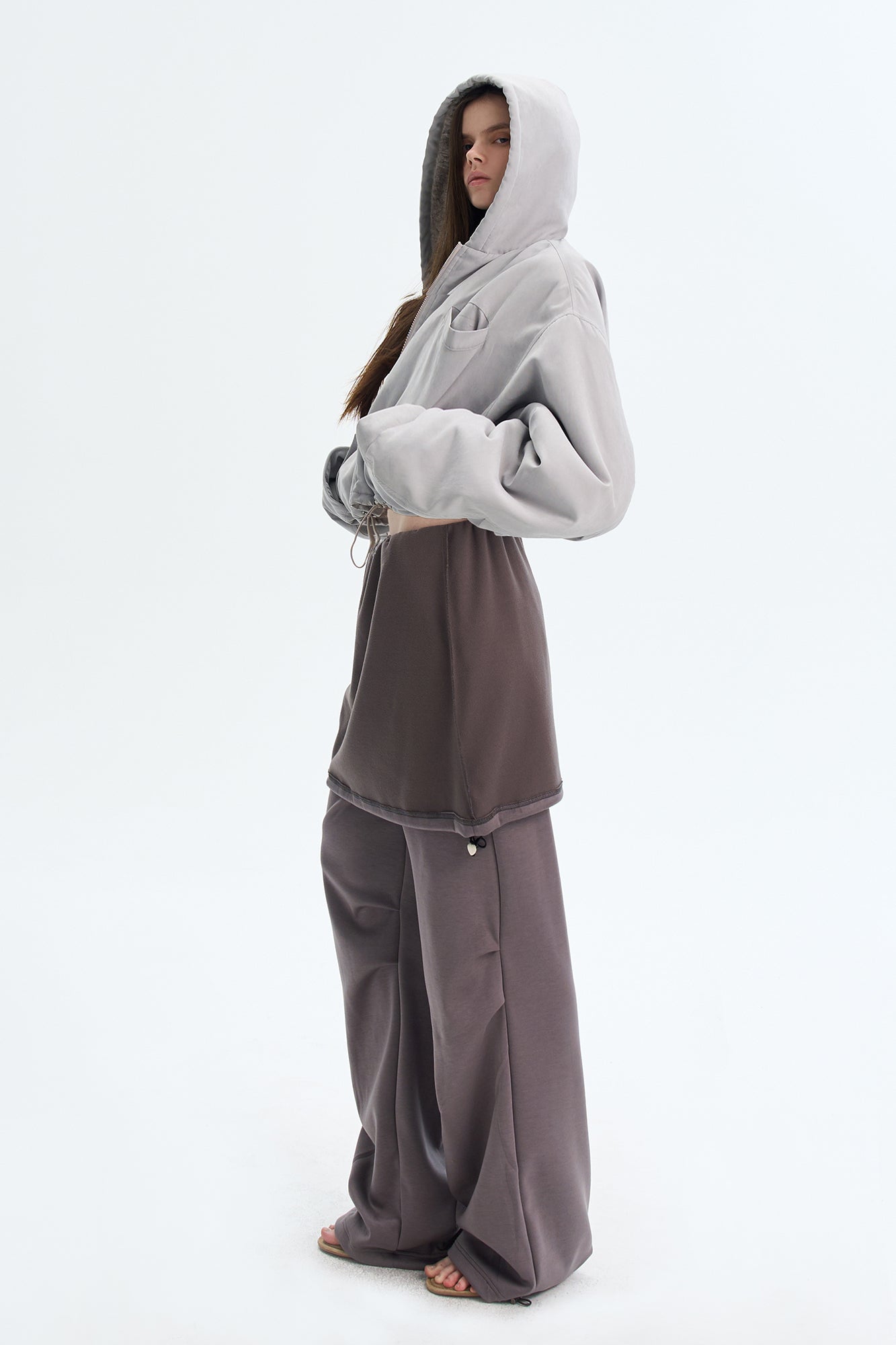 THE NEVERMORE Faux Fur Lined Cropped Parka