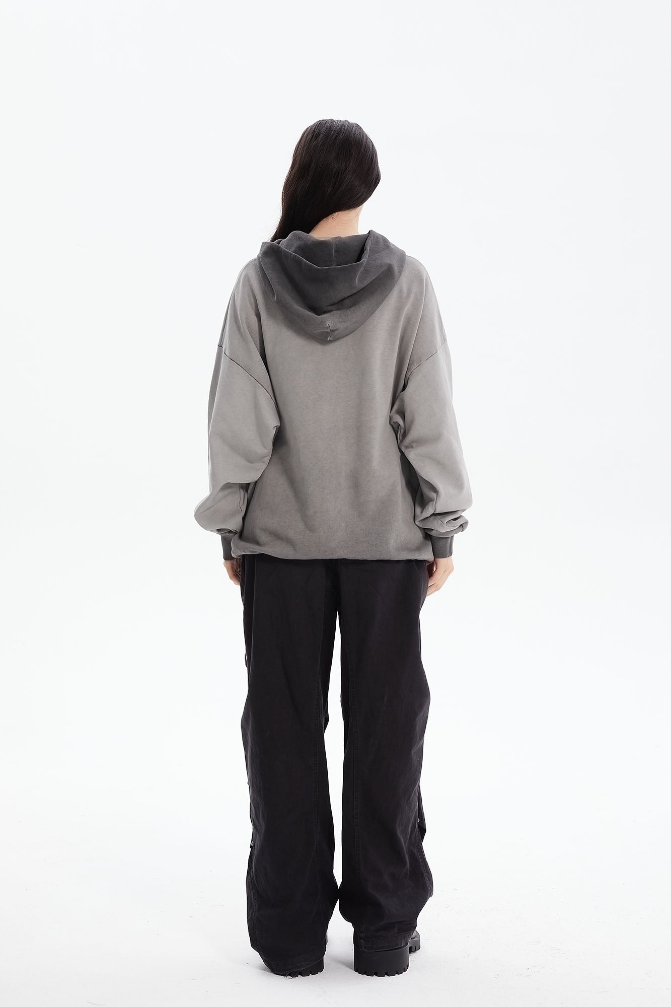 ERROR CODE ROBOT Graphic Faded Oversized Hoodie