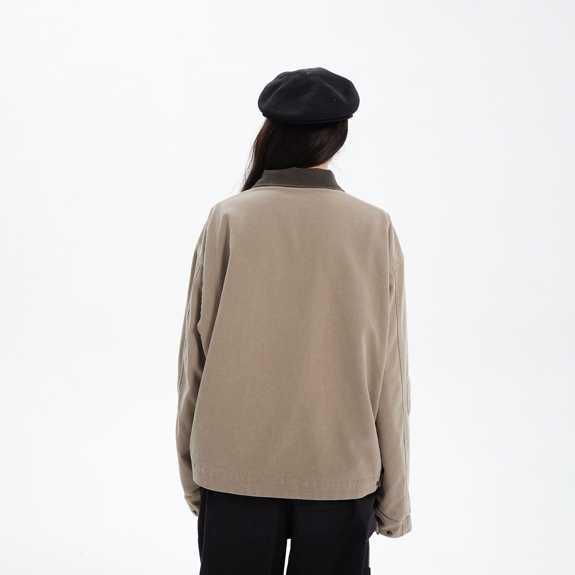 ERROR CODE ROBOT Contrast Collar Workwear Jacket