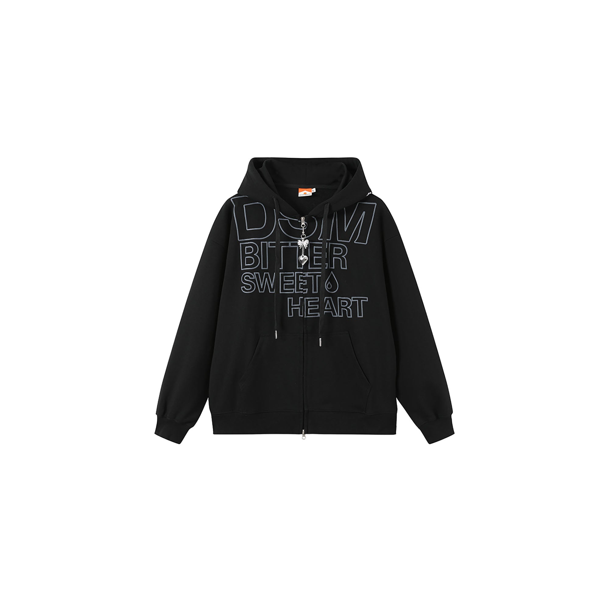 DONSMOKE Hairclip Graphic Double-Zip Hooded Jacket