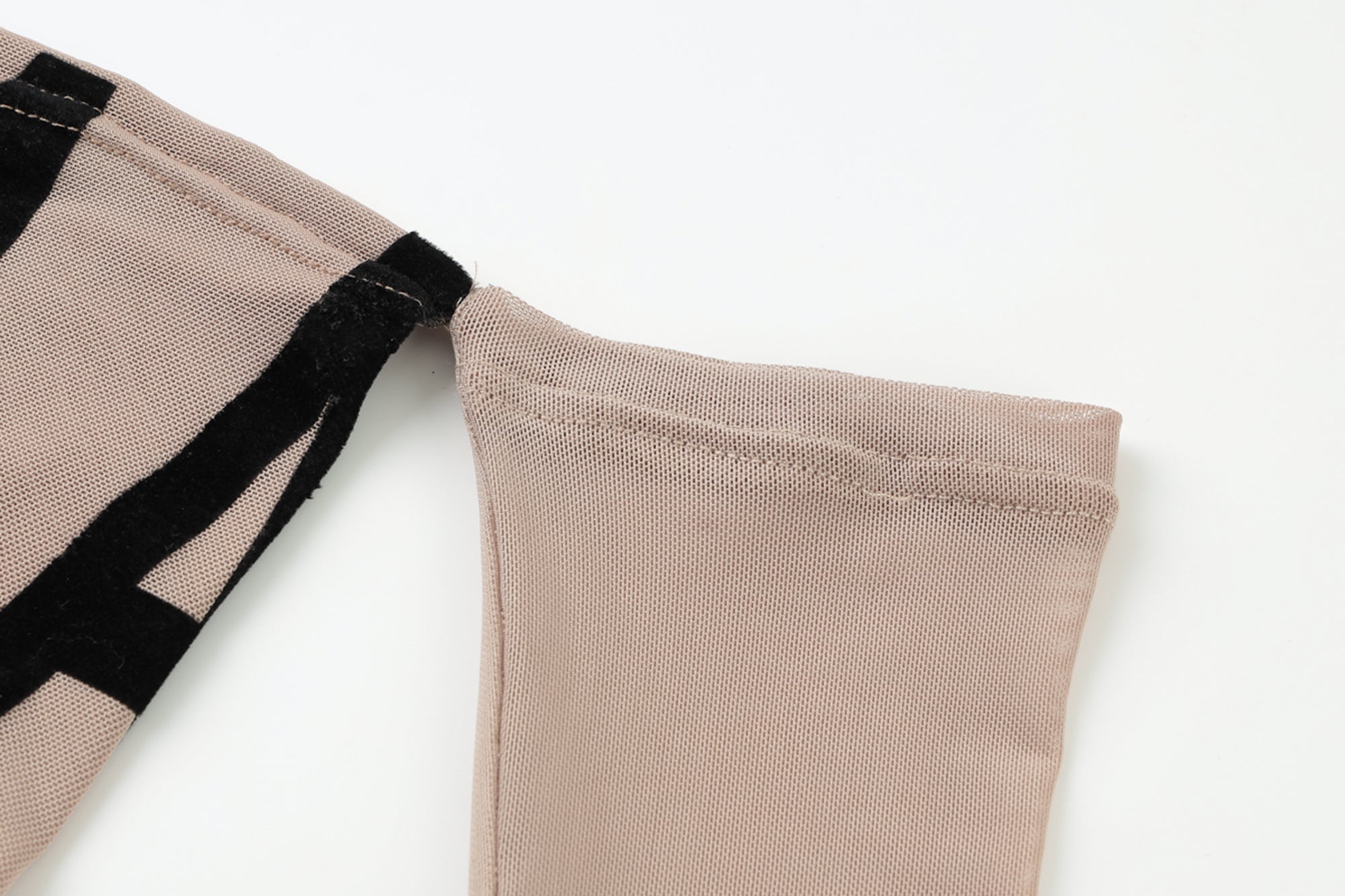 NEVER OFFEND L ANGEL Slogan Full-Print Strapless Mesh-Sleeve Mini Dress