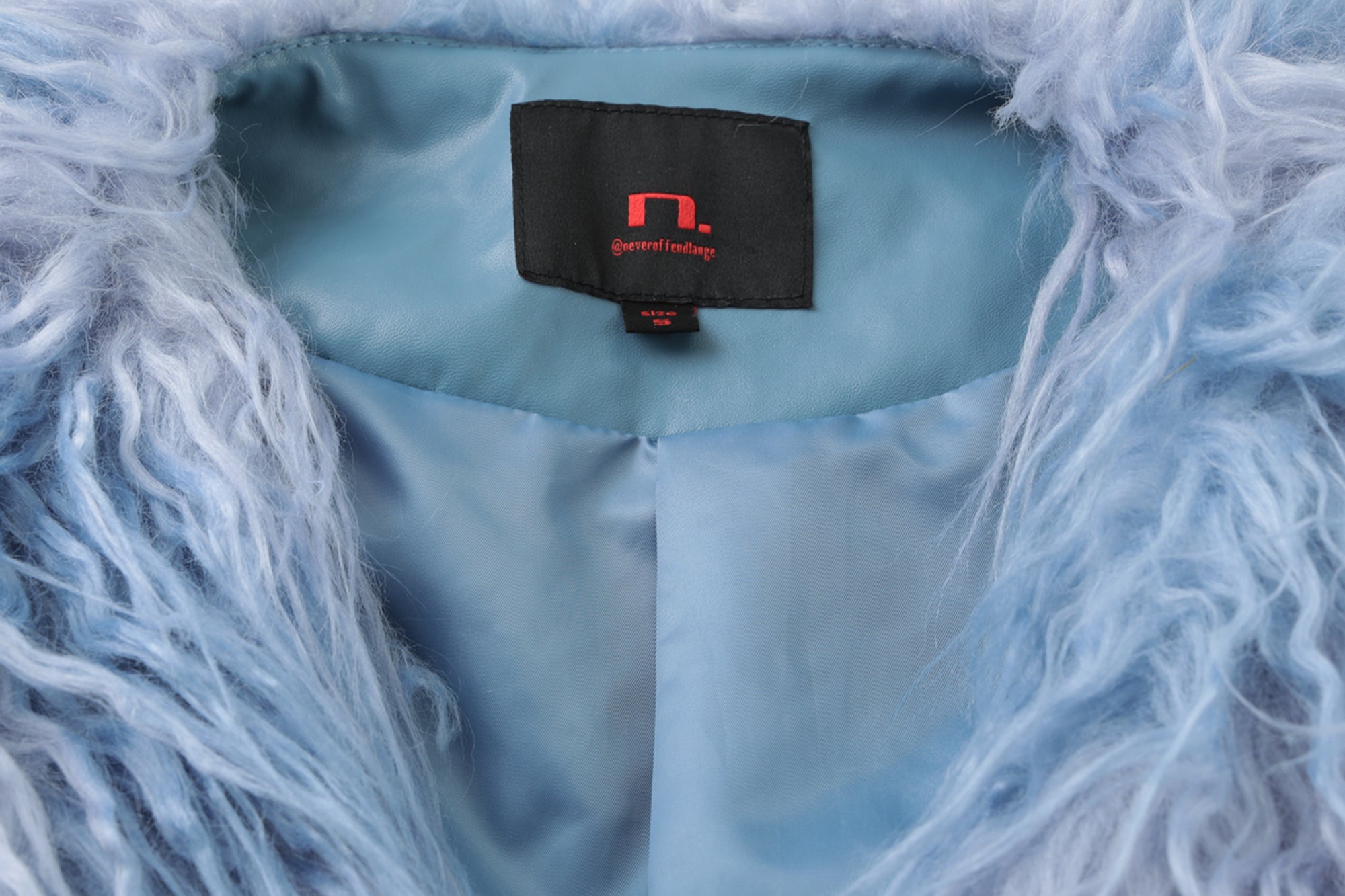 NEVER OFFEND L ANGEL Shaggy Faux-Fur Panel Jacket