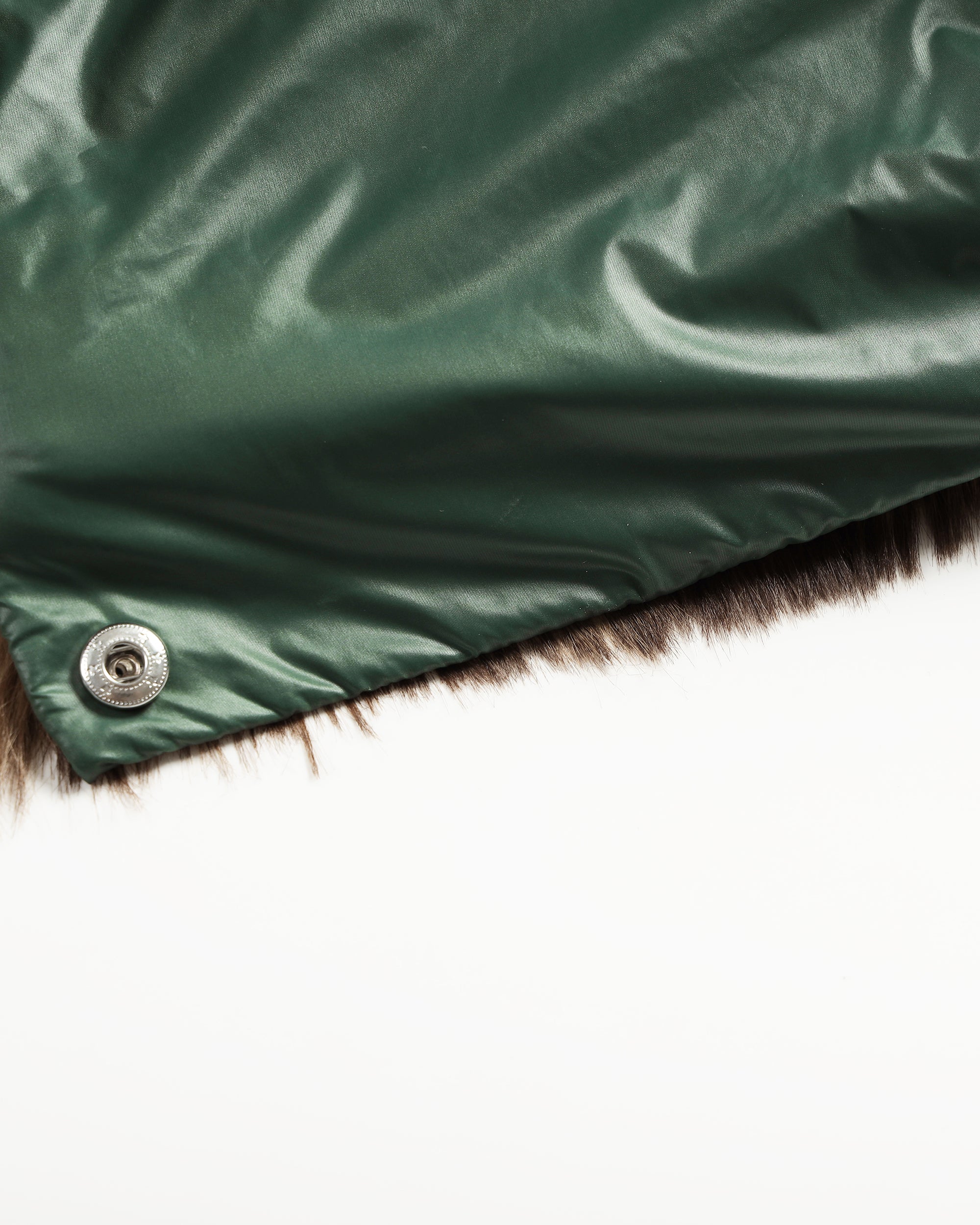 NEVER OFFEND L ANGEL Faux Fur Collar Cropped Puffer Jacket