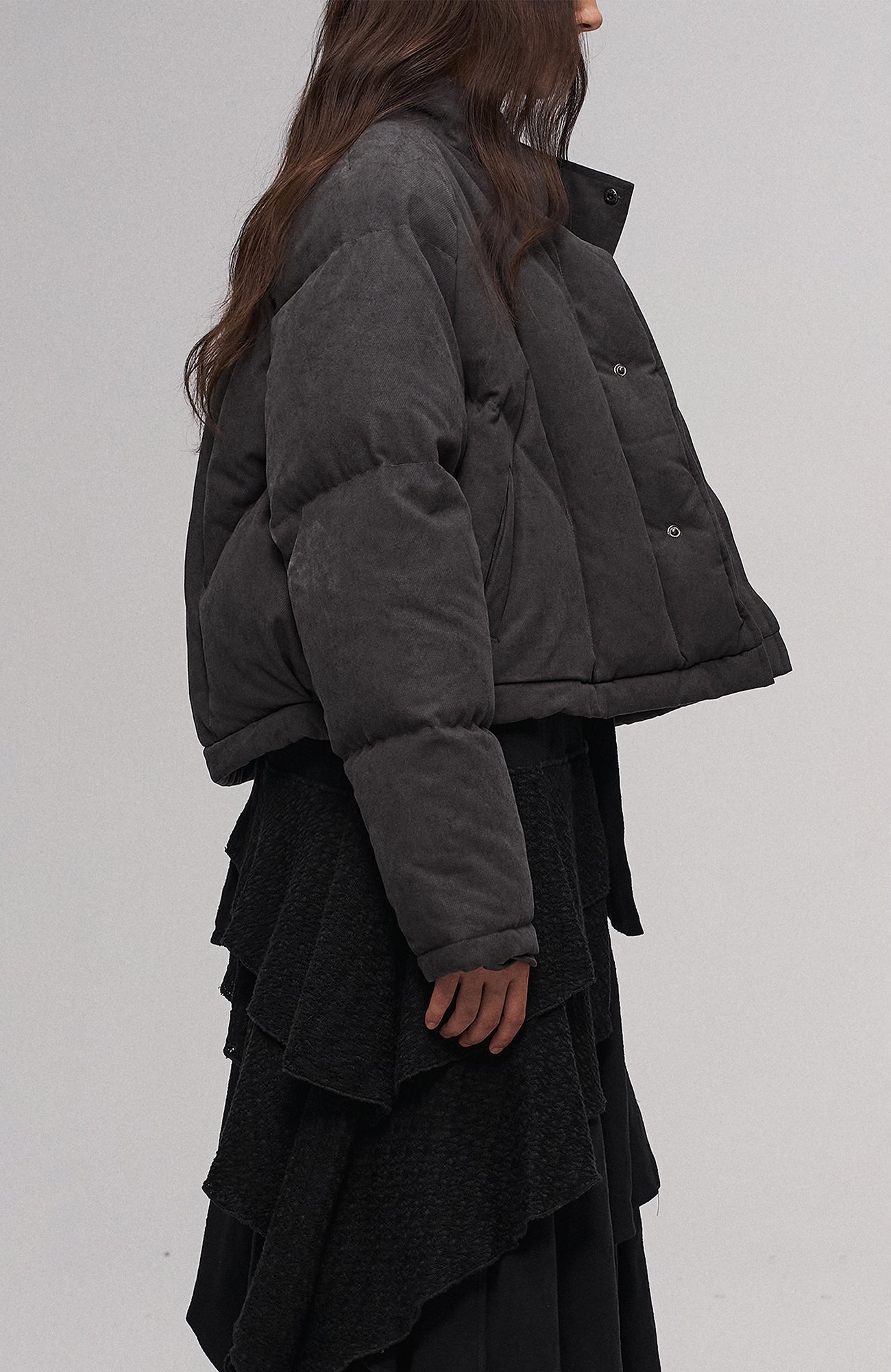 ILNya Nieternite Nifutur Crinkled Flap Cotton-Linen Blend Skort