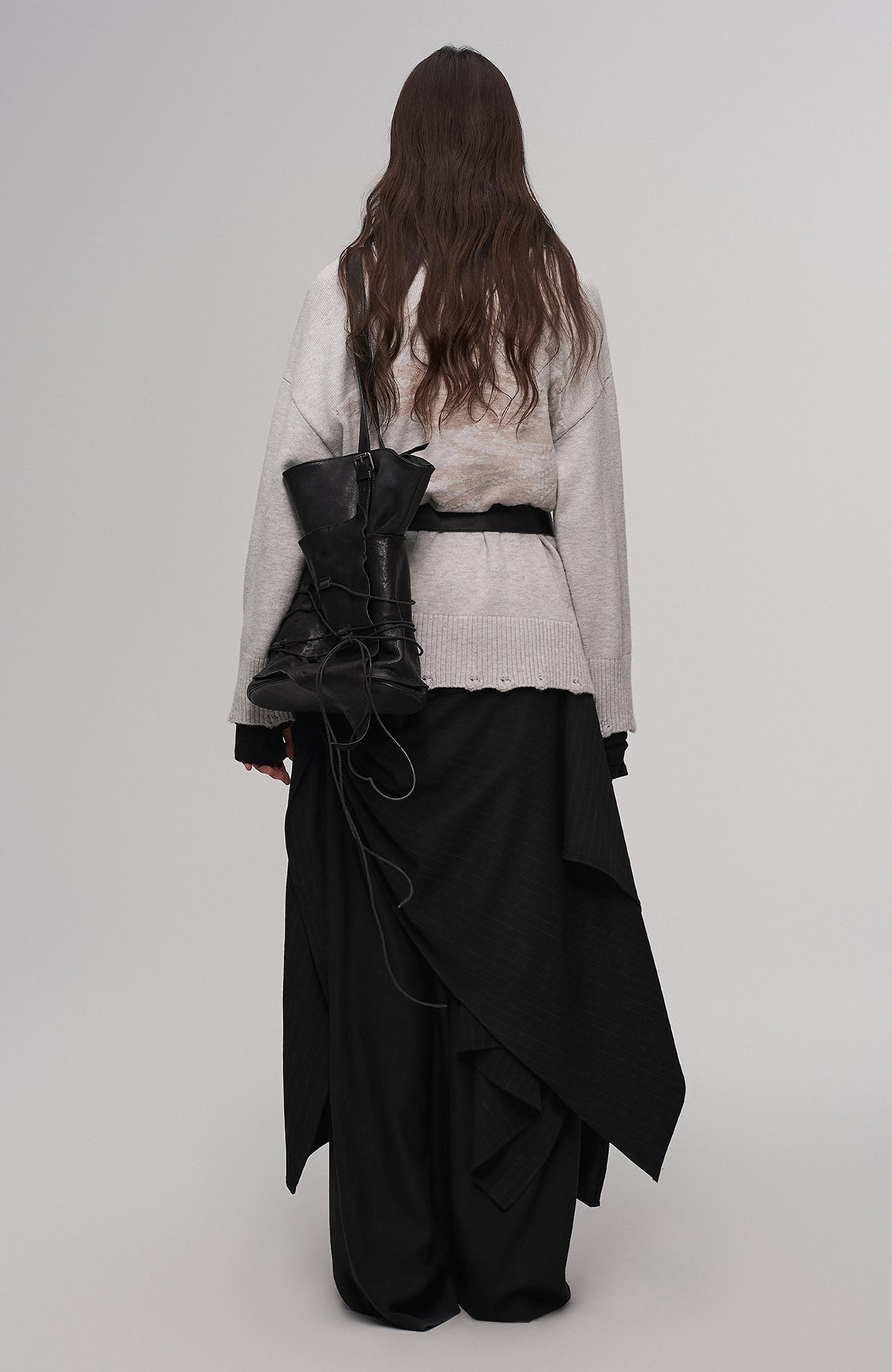 ILNya Nieternite Nifutur Lace-Cord Panel Washed Horsehide Tote