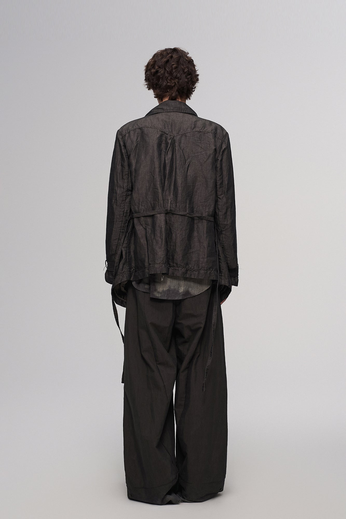 ILNya Nieternite Nifutur Asymmetric Draped-Flap Belted Jacket