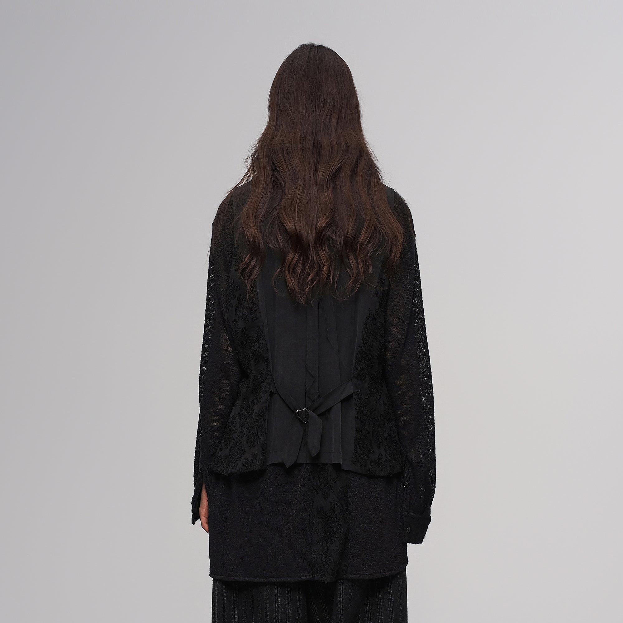 ILNya Nieternite Nifutur Lace Jacquard Shirt & Layered Vest Set