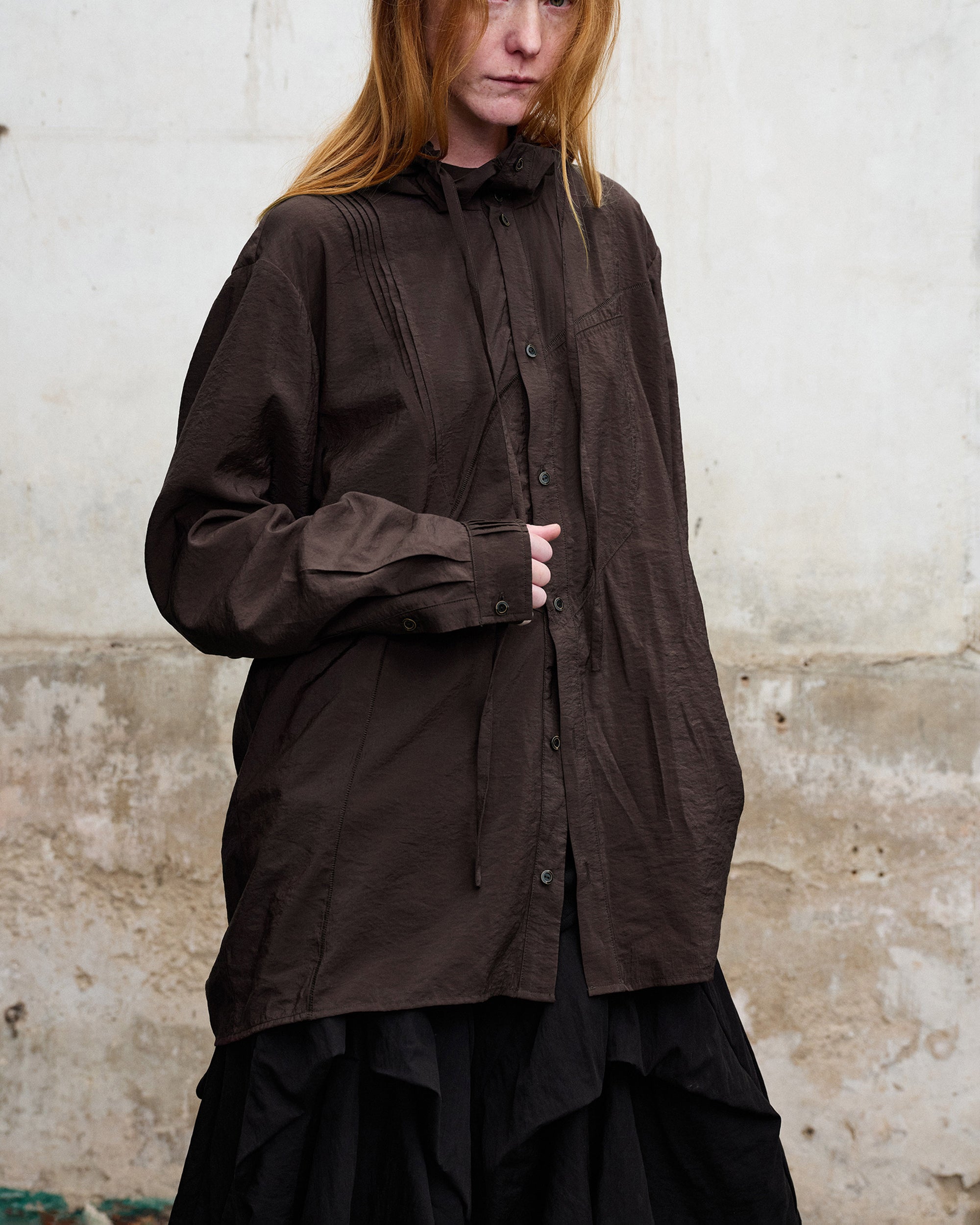 ILNya Nieternite Nifutur Layered Asymmetrical Skort Black