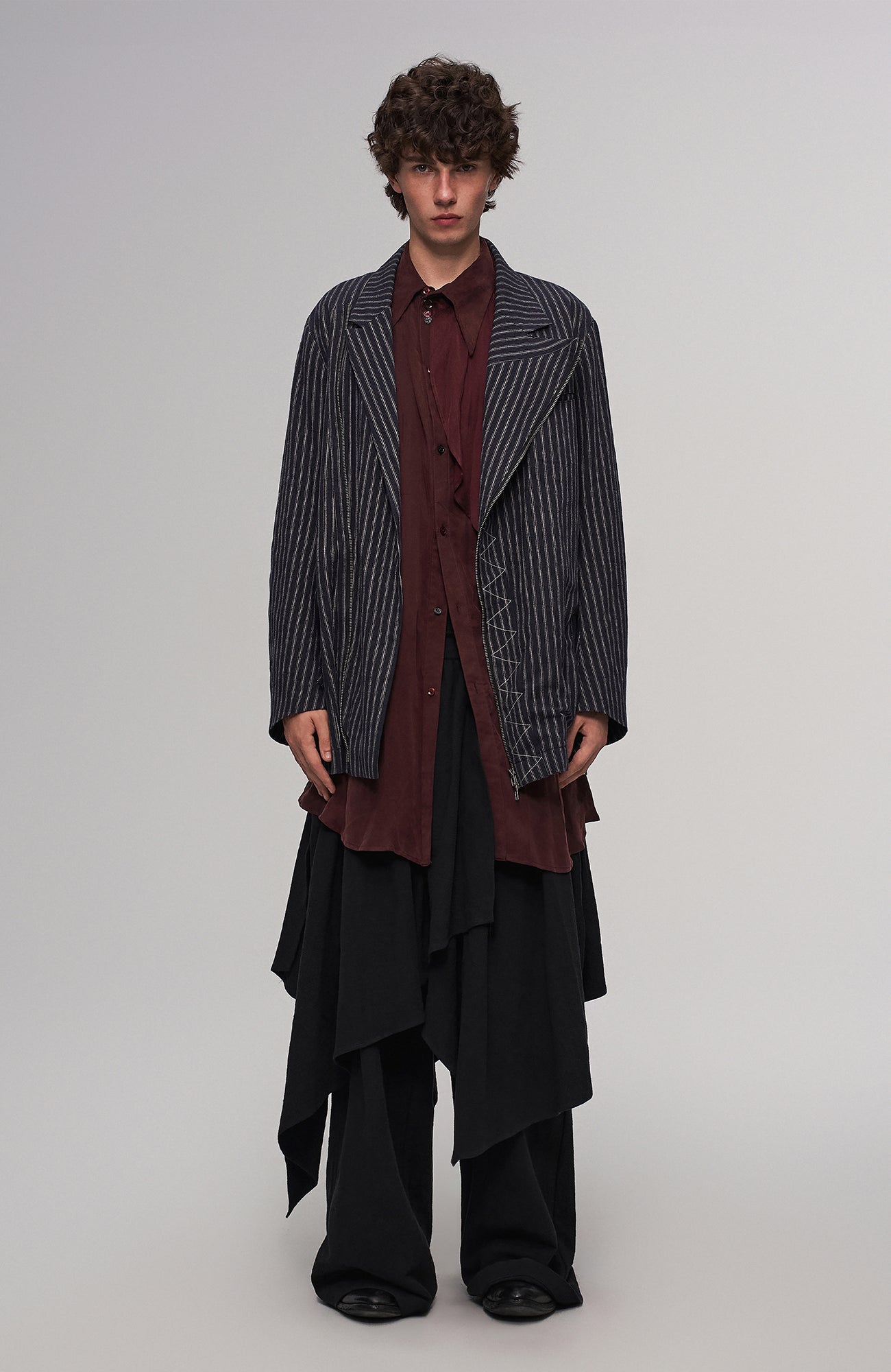 ILNya Nieternite Nifutur Crinkled Flap Cotton-Linen Blend Skort