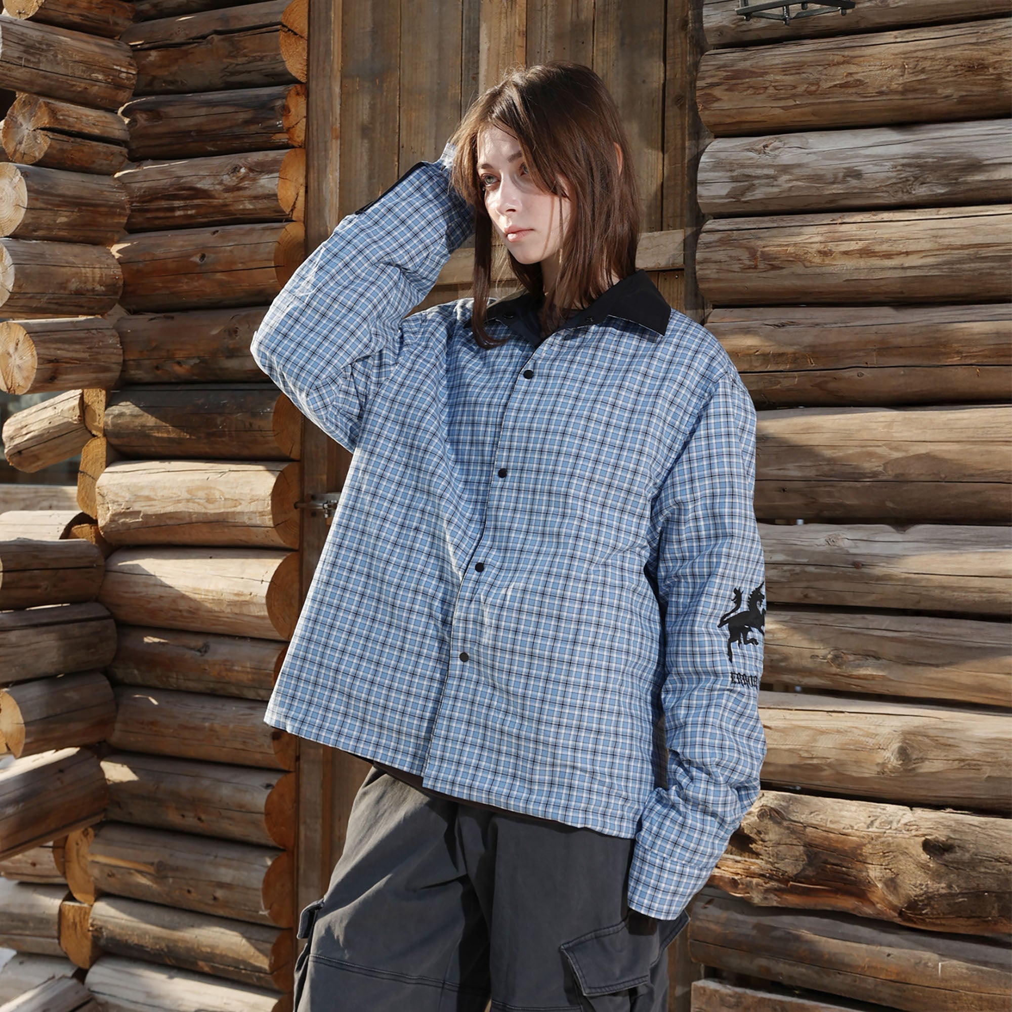 ERROR CODE ROBOT Retro Reversible Plaid Shirt