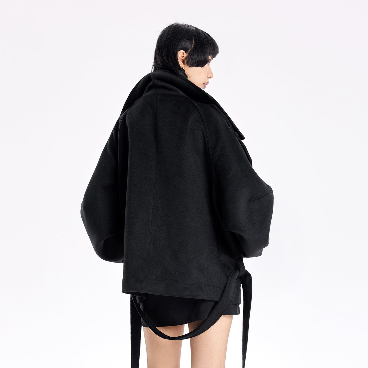 TINY IN STUDIO Oversized Drop-Shoulder Wool-Blend Coat