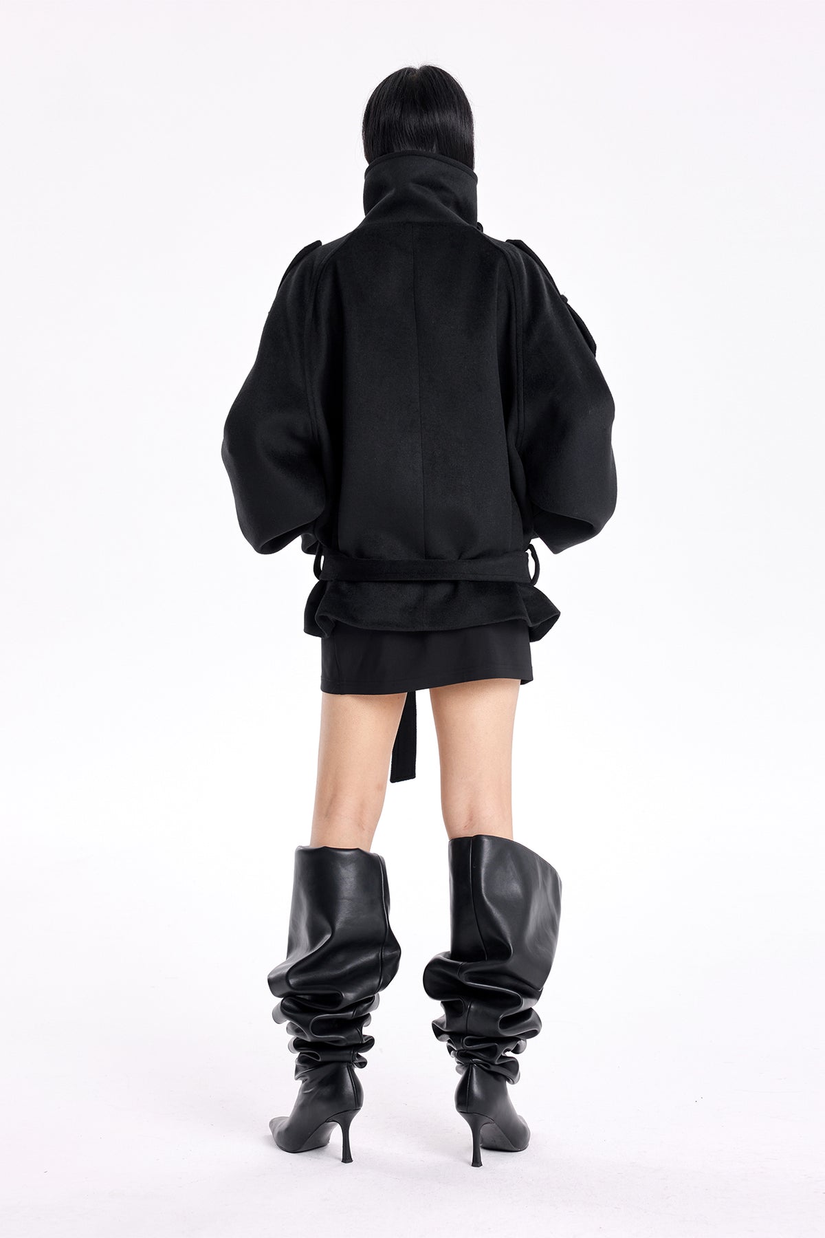 TINY IN STUDIO Oversized Drop-Shoulder Wool-Blend Coat