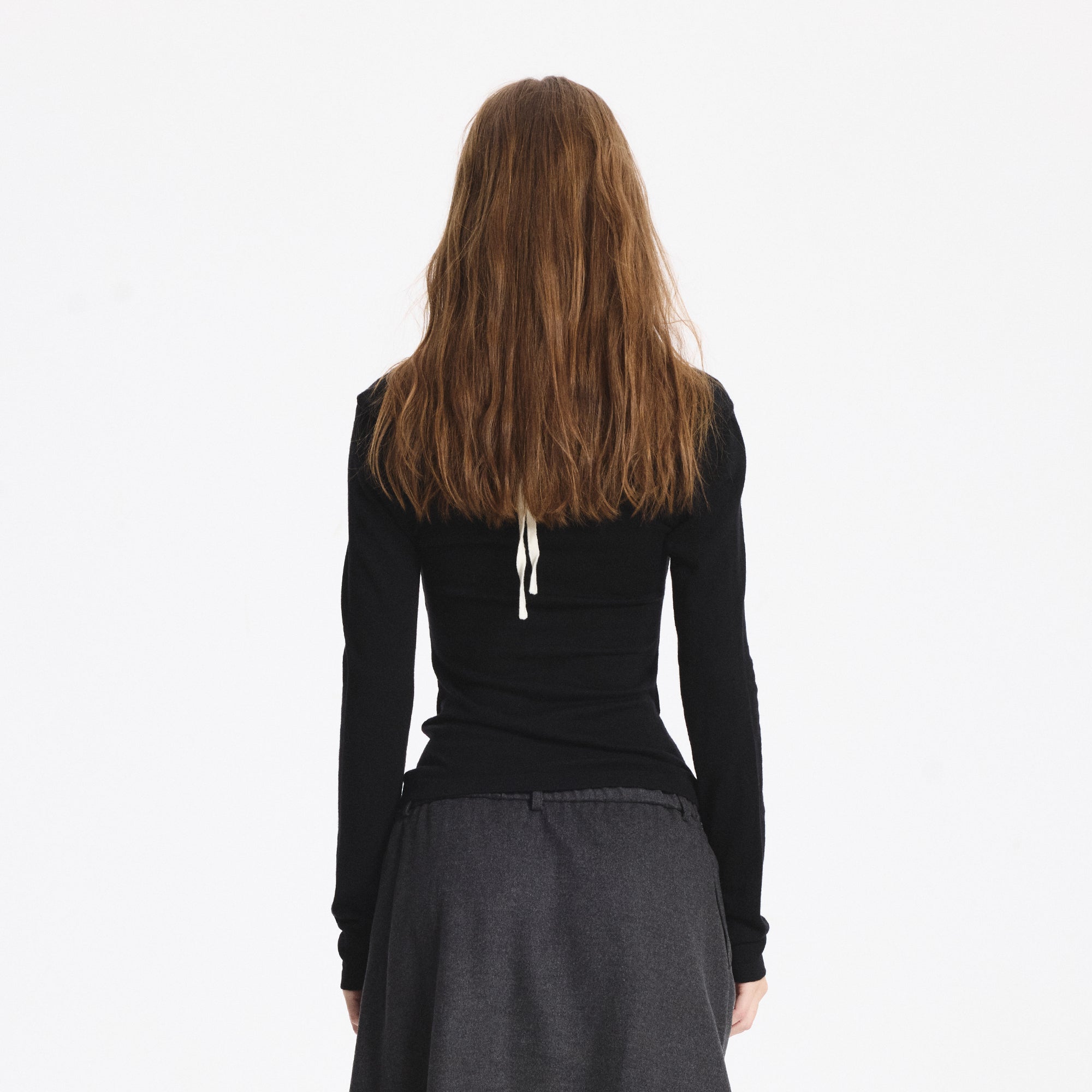 LEONSENSE Layered Cut-Out Tie-Back Top